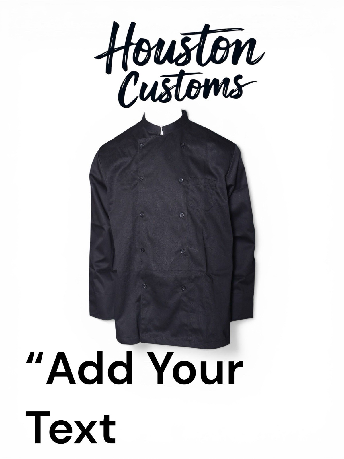 Personalized Printed Men’s Short-Sleeve Chef Coat Jacket -S-2XL