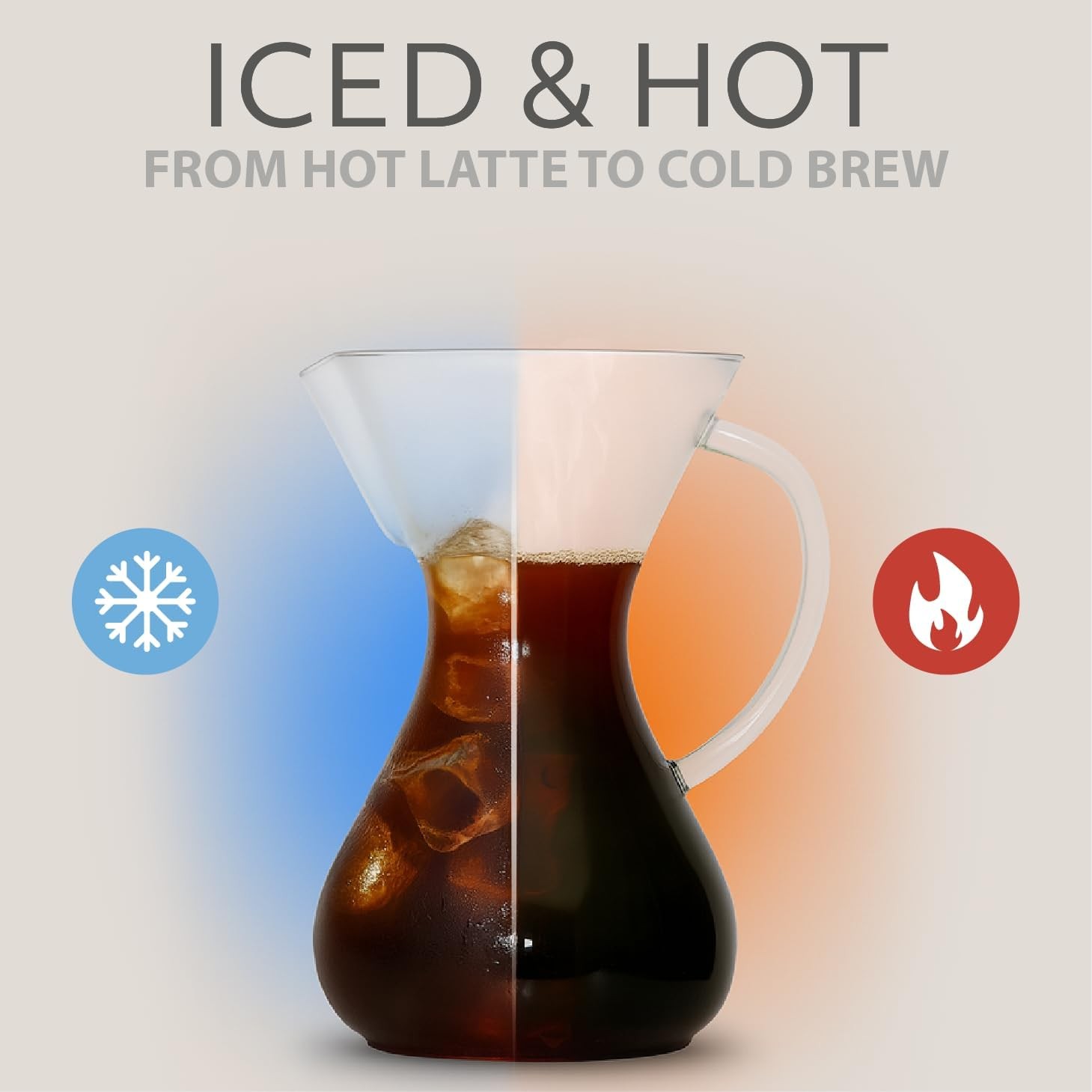 10 Cup Drip Coffee Maker, Automatic Pour Over Coffee Maker with Glass Carafe and