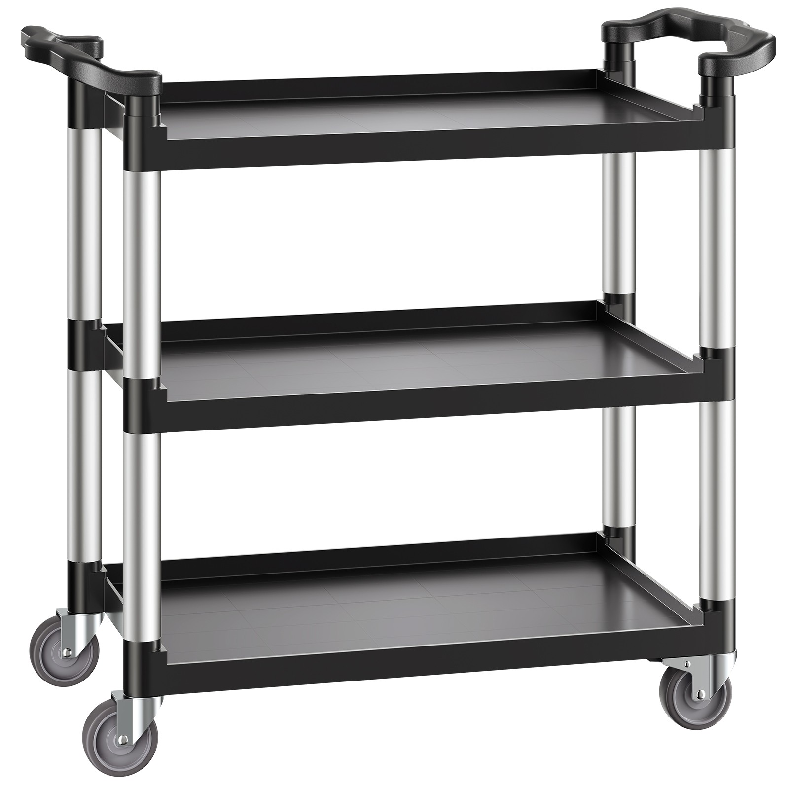 Heavy Duty Utility Cart 500 lbs Capacity 3-tier Service Cart with Wheels