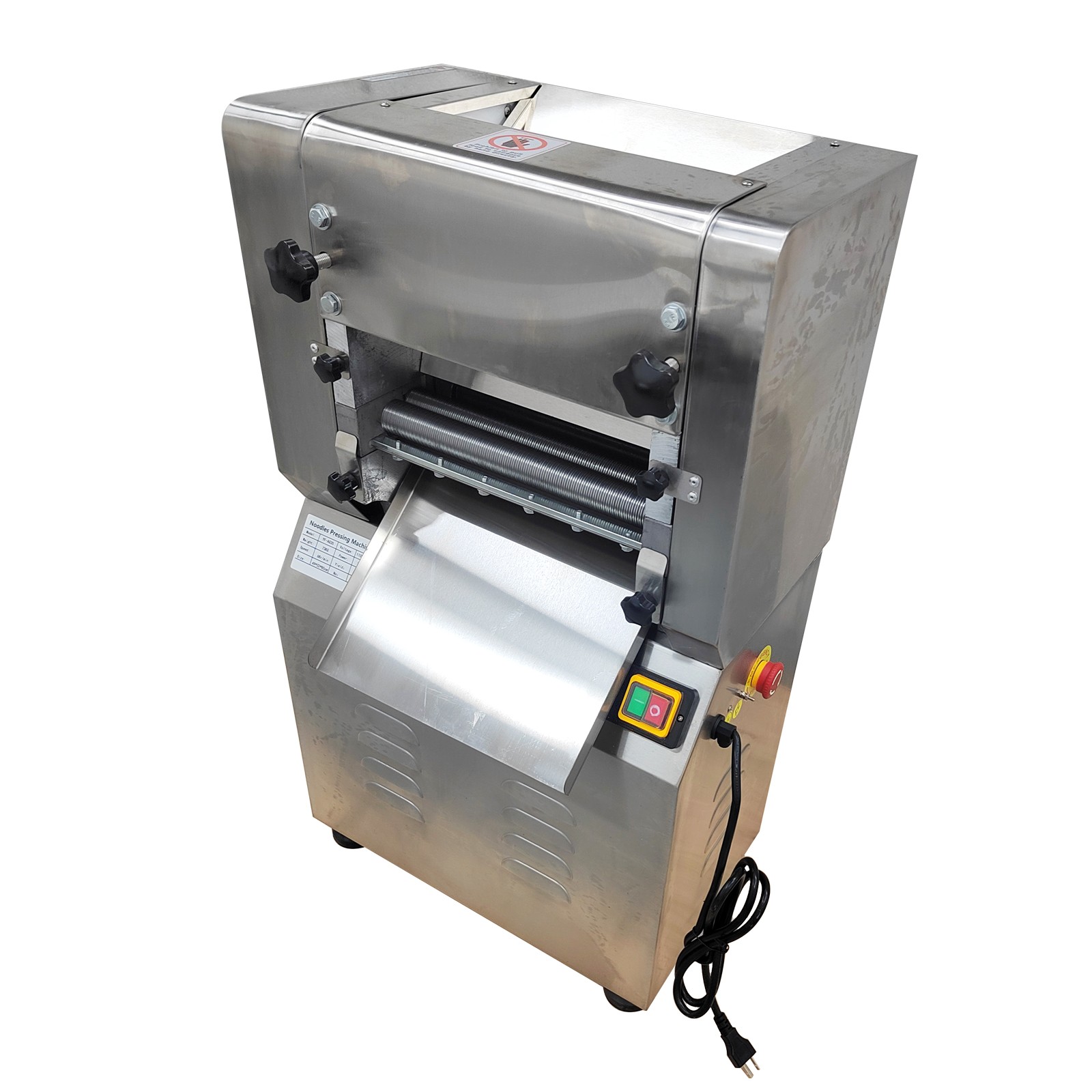 Commercial Pasta Makers Dough Roller Noodle Cutting Machine w/2mm Round Cutters