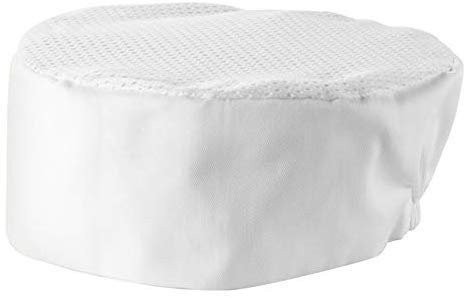 Winco CHPB-3WR, 3.5″ H White Ventilated Pillbox Chef Hat, 65/35 Poly-Cotton…
