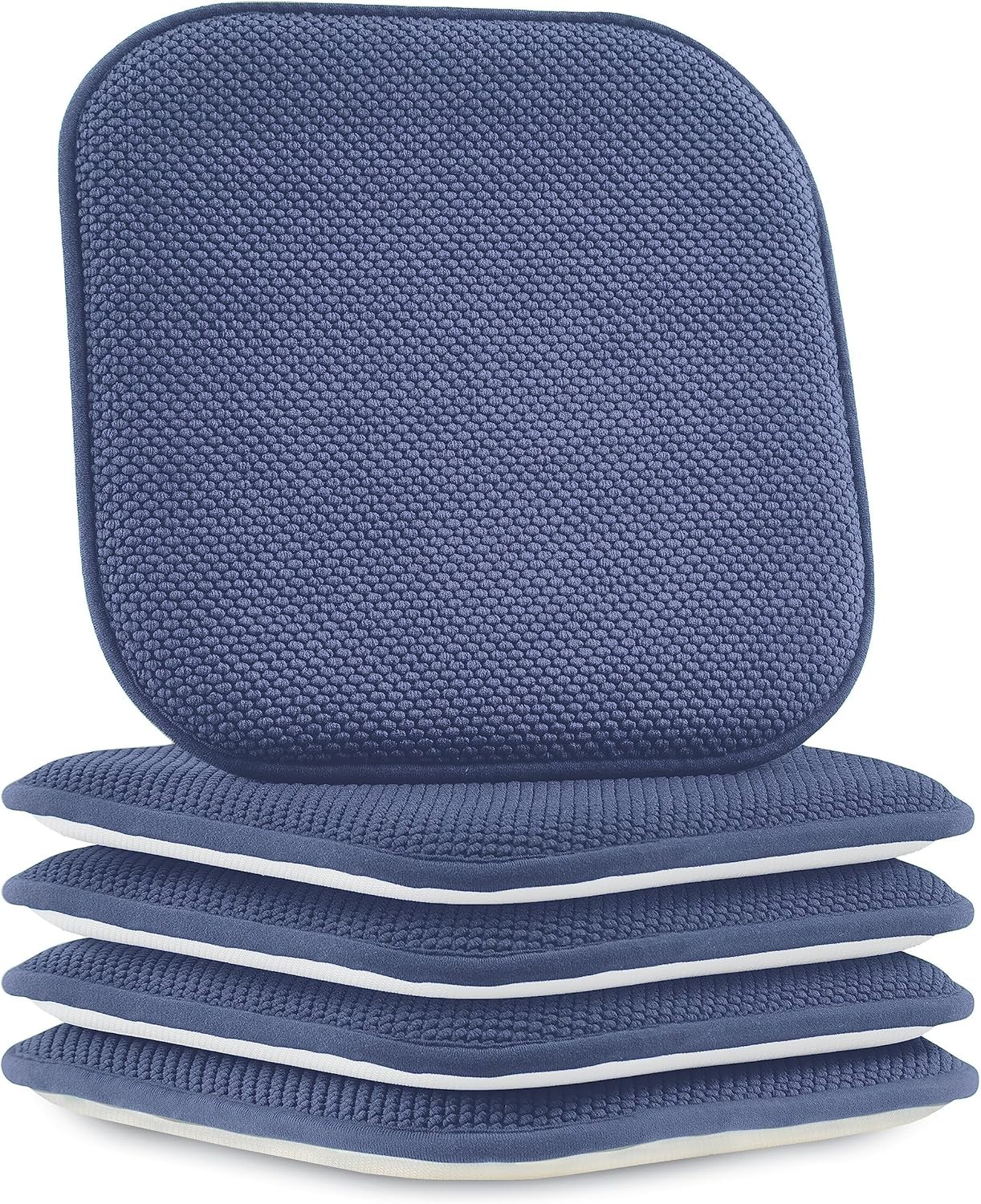 4 Pack Chair Cushion Covers – Skid-Proof Rubber Backing – 16 x 16 Inch – Thick
