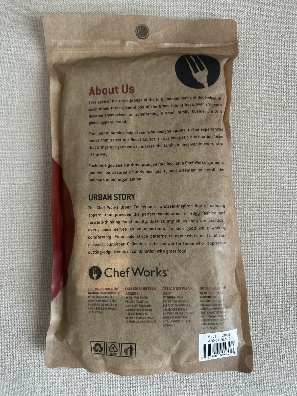 NEW! Genuine Chef Works Urban Apron Collection Uptown Bib Apron Blue Yellow
