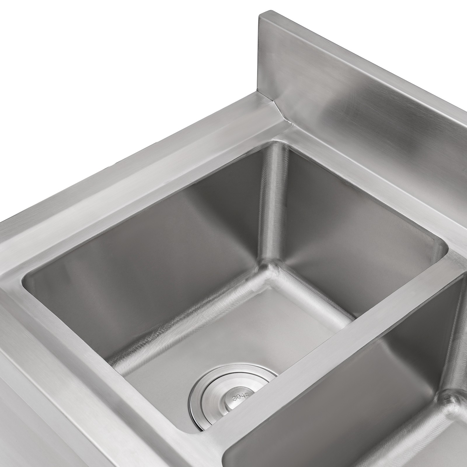 Kitchen Sink Stainless Steel Commercial 3 Compartment Utility Sink With Faucet