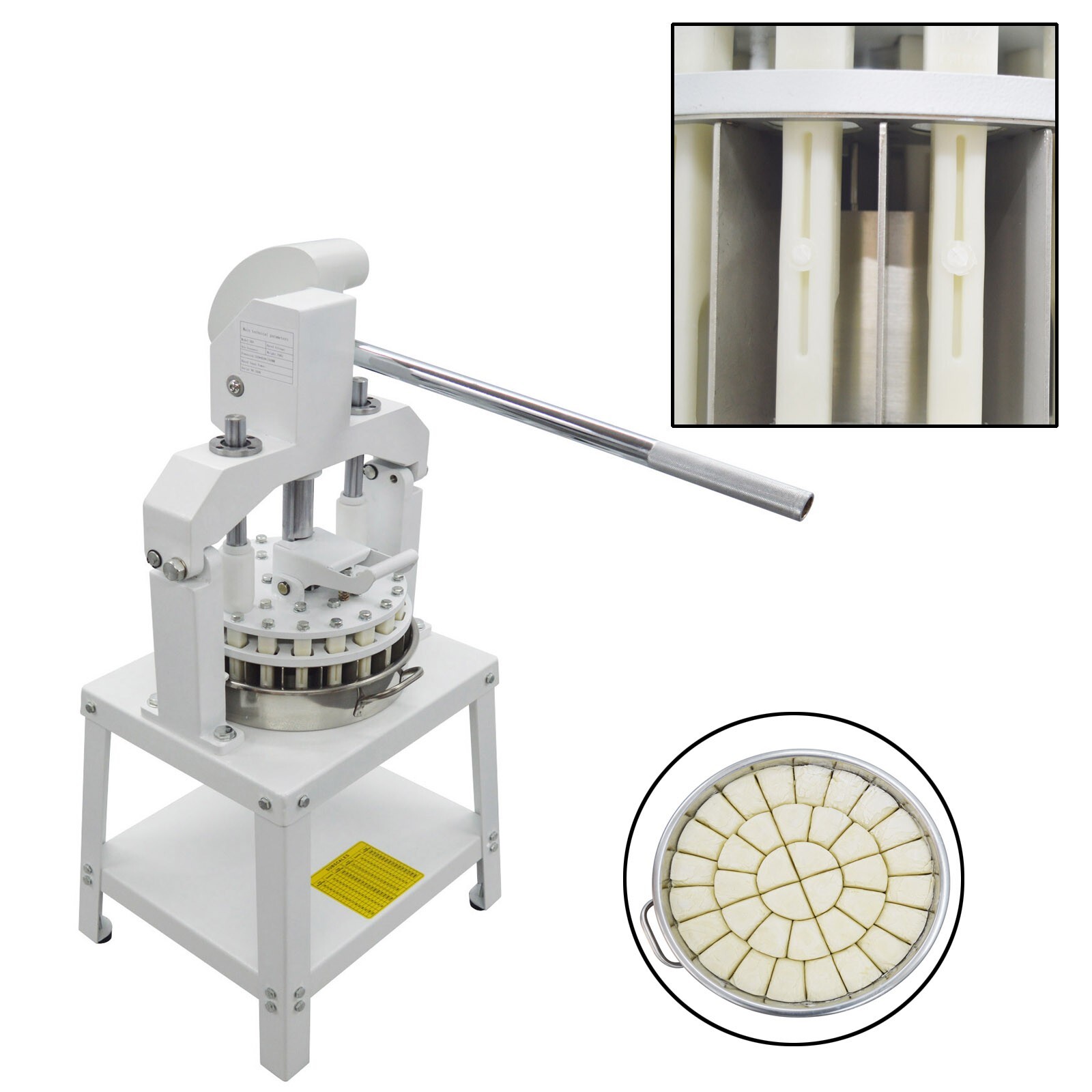 36PCS Commercial Manual Hydraulic Dough Divider Dough Cutter 30g-160g