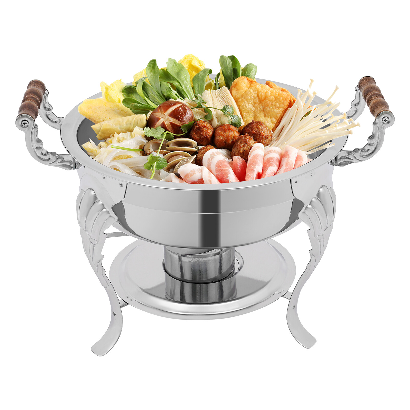 Catering Classic Stainless Steel Chafing Dish Half Round Buffet Chafer 30cm USA
