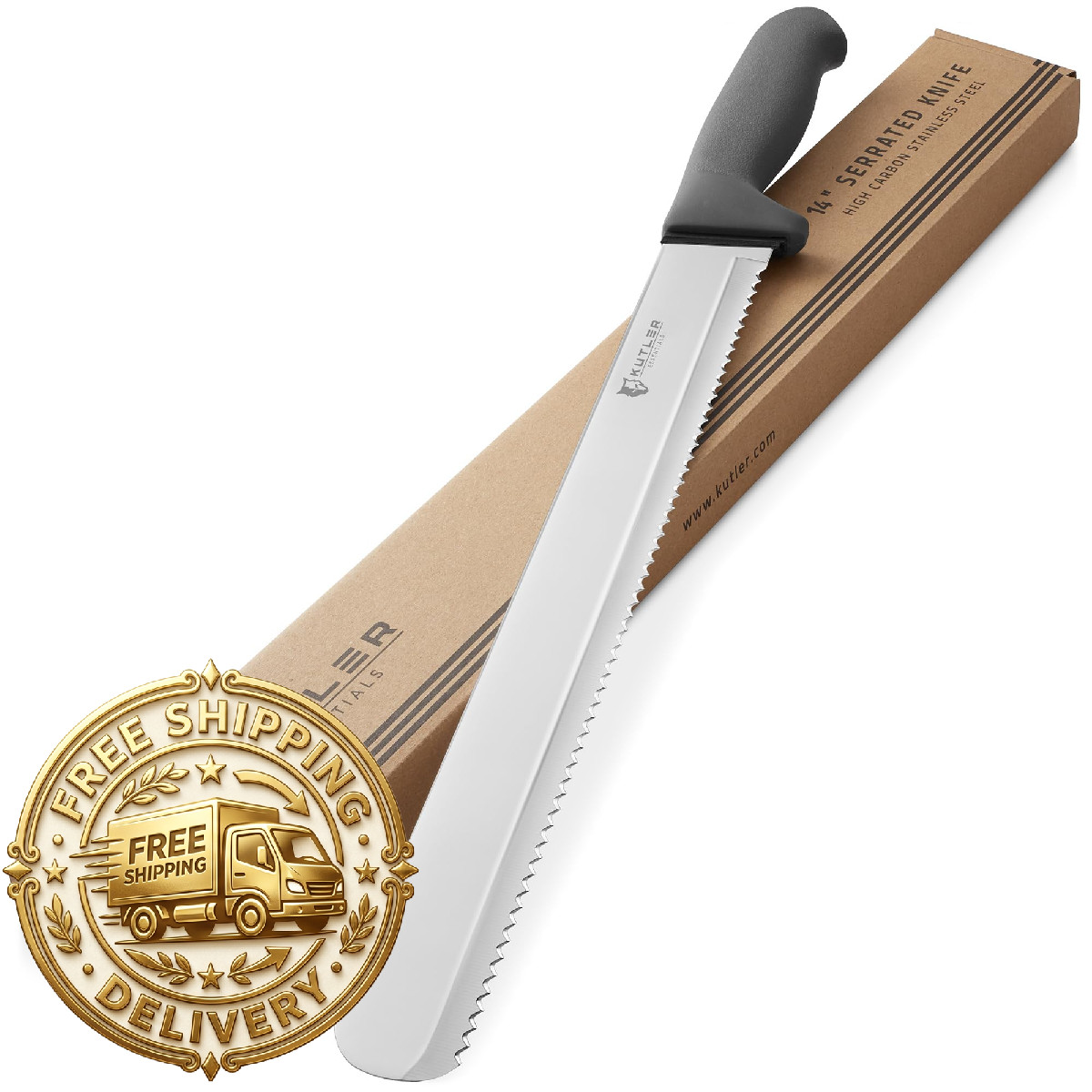 Kutler Professional 14-Inch Bread Knife And Cake Slicer –
