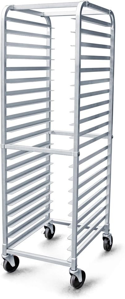 Commercial Grade Aluminum 10/20 Tier Bun Pan Rack 26″ L x 20″ W x 38″ H