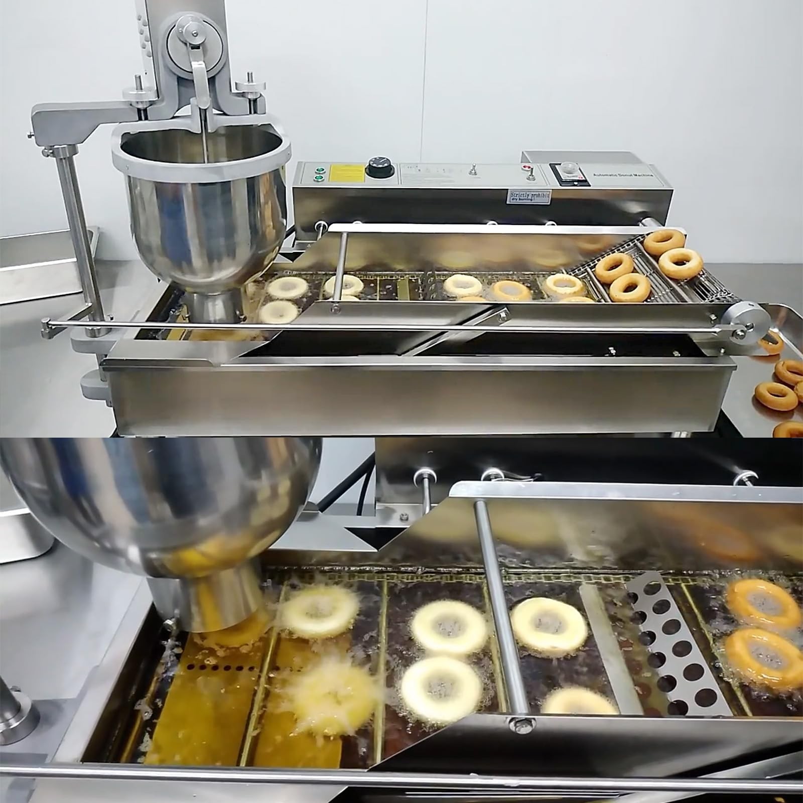 Kolice Auto Doughnut Fryer Donuts Frying Collecting Machine with 3 Sizes Molds