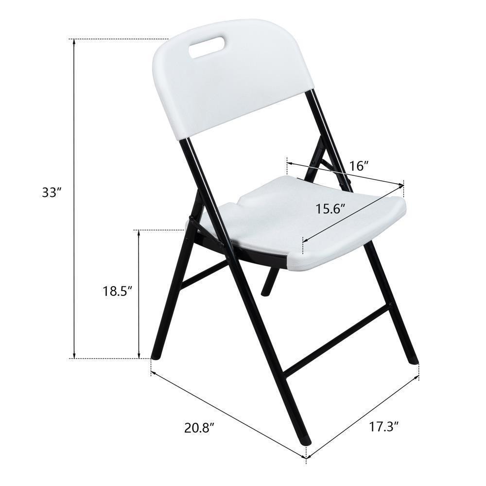 8 Packs Commercial Plastic Folding Stackable Chairs Seats -Event Wedding Party
