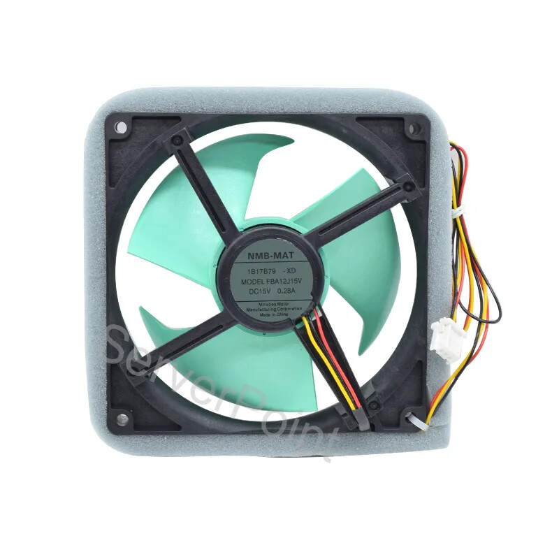 For NMB-MAT FBA12J15V DC15V 0.28A 3-Pin Refrigerator Cooling Fan 12.5CM