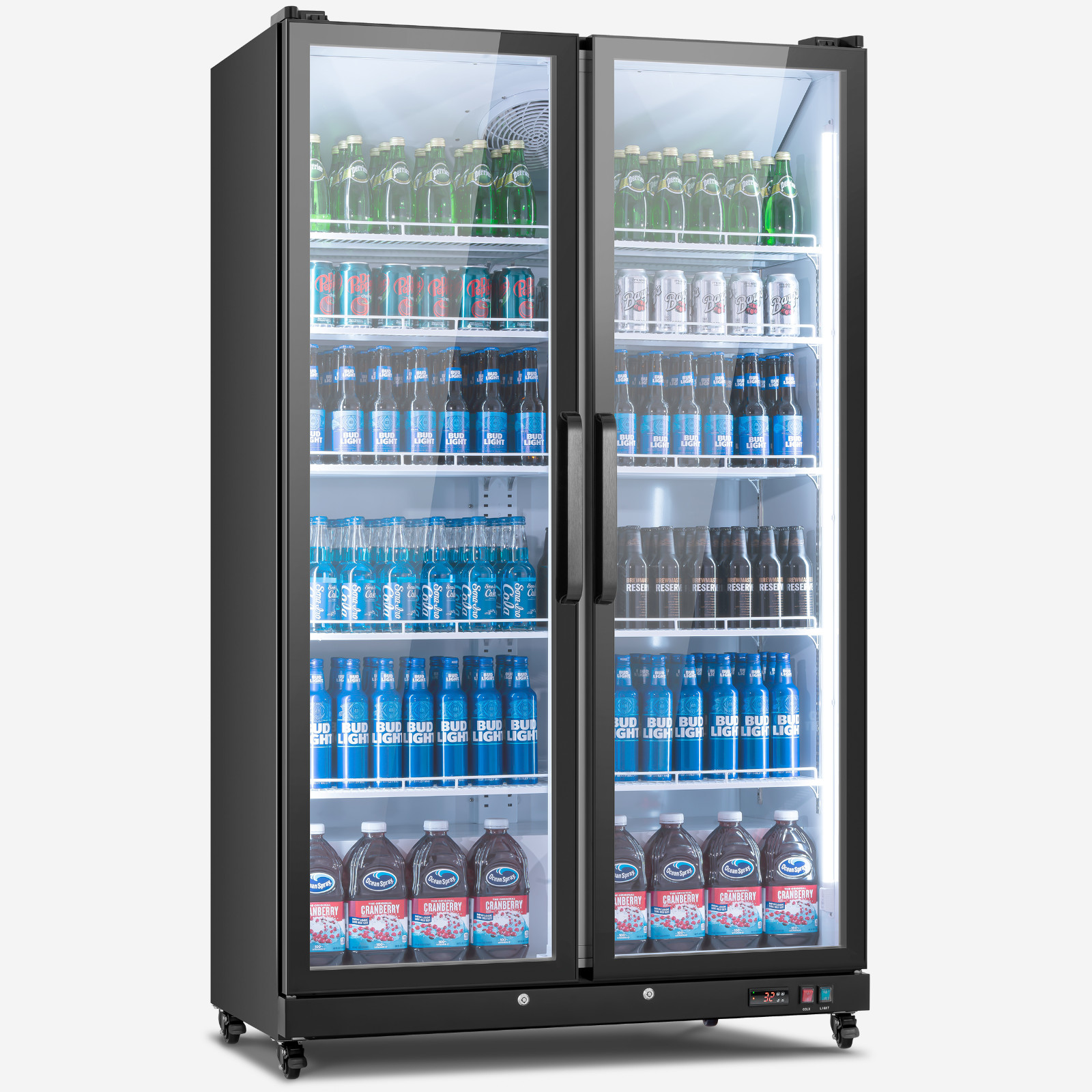 Yeego Commercial Display Beverage Refrigerator 27.12 Cu.ft Merchandiser