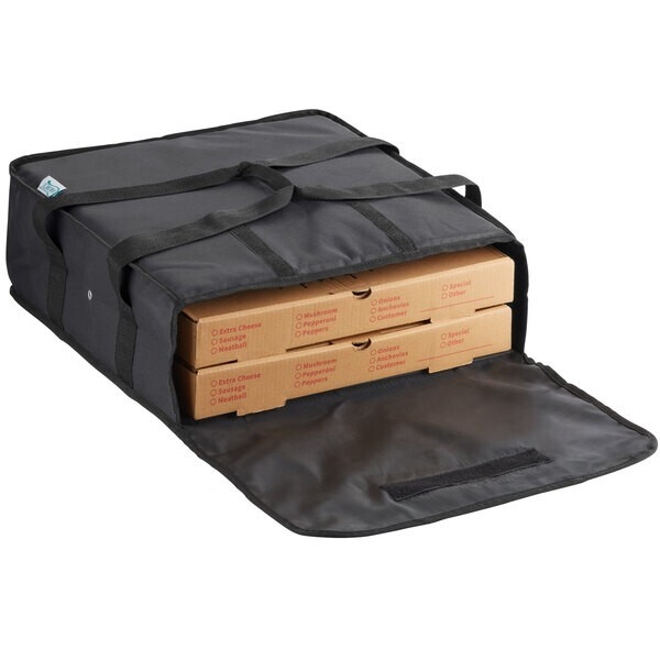 CHOICE INSULATED PIZZA DELIVERY BAG CARRIER, NYLON 18″ x 18″ x 5 BLACK (ONE)