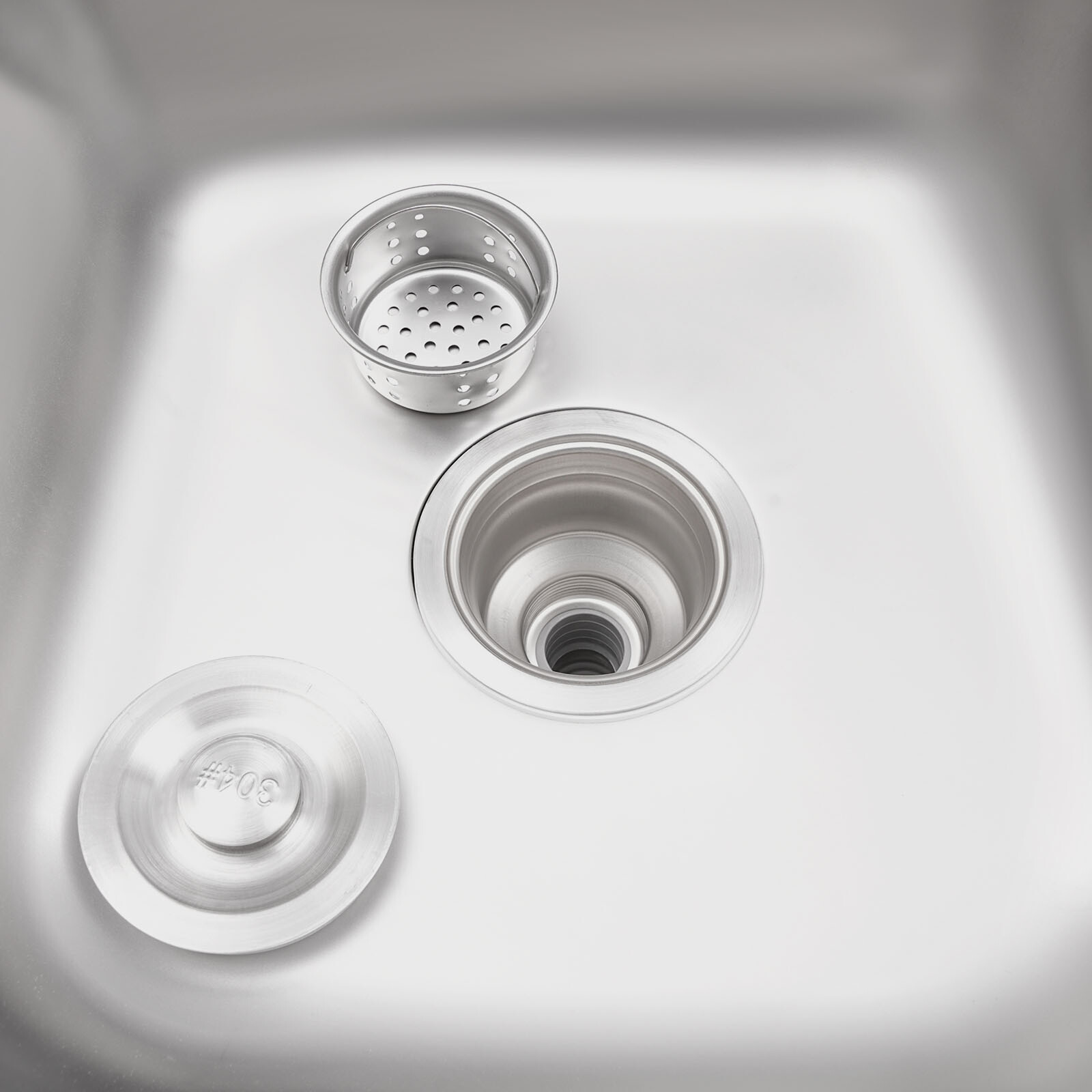 Commercial Stainless Steel Kitchen Sink Free-standing Utility Double-Bowls Sink