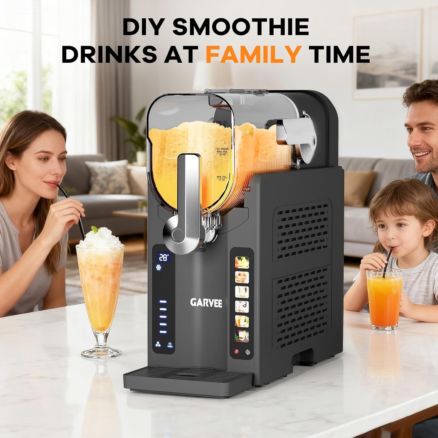 70oz Slushie Machine for Home No Ice Needed Frozen Drink Maker Slushy 6 Preset