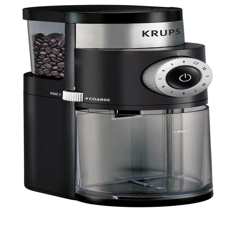 Krups Precision Burr Coffee Grinder 12 Settings 8 Oz Capacity For Drip French