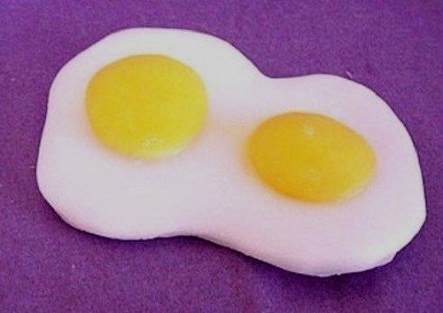 Wax Fried Eggs, Fake Wax Food, Food Prop, Decor, 3 pcs