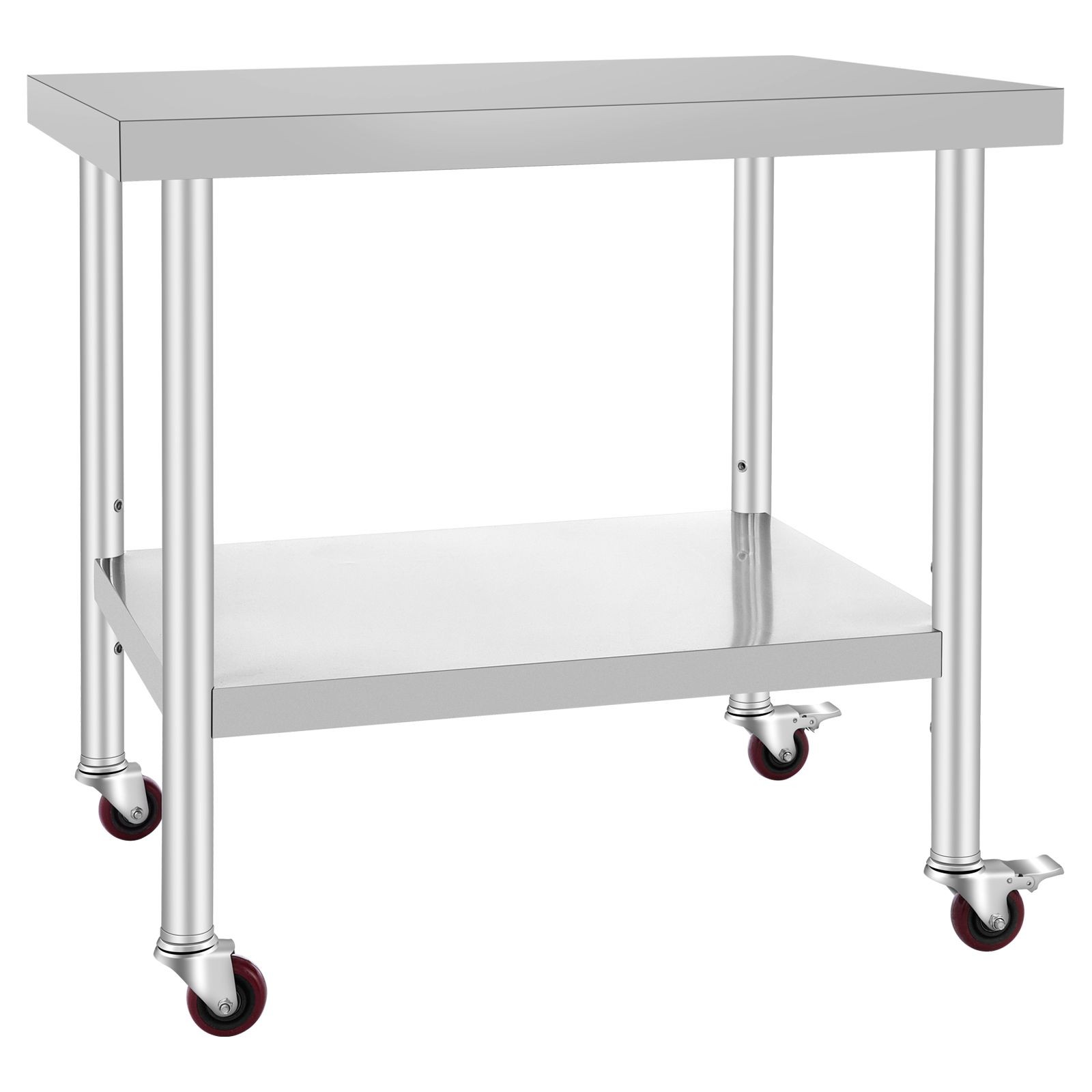 Stainless Steel Work Table 36 x 30 x 34 Inch, 700 LBS Load Capacity with 4
