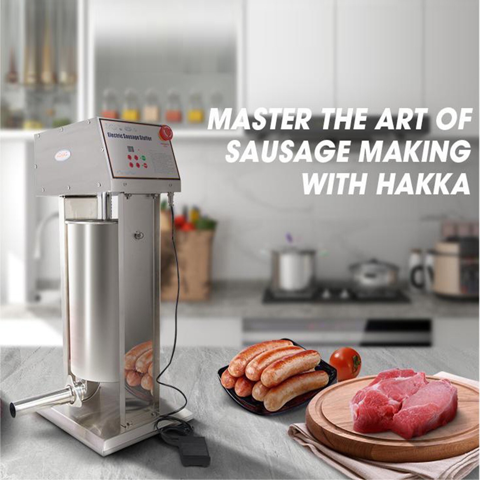 Hakka 25LBS 12L Electric Sausage Stuffer Meat Filler Maker Commercial Butcher