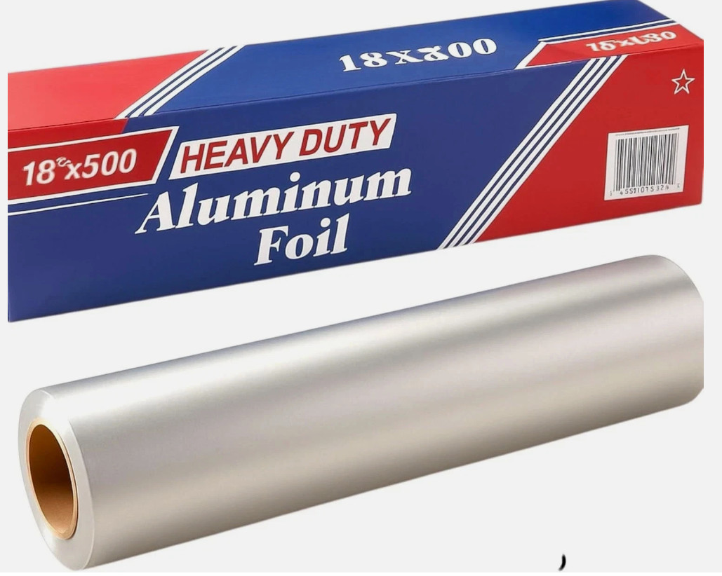 18″ x 500 Feet Heavy Duty Aluminum Foil Roll | Commercial-Grade Wrap | 1 Count