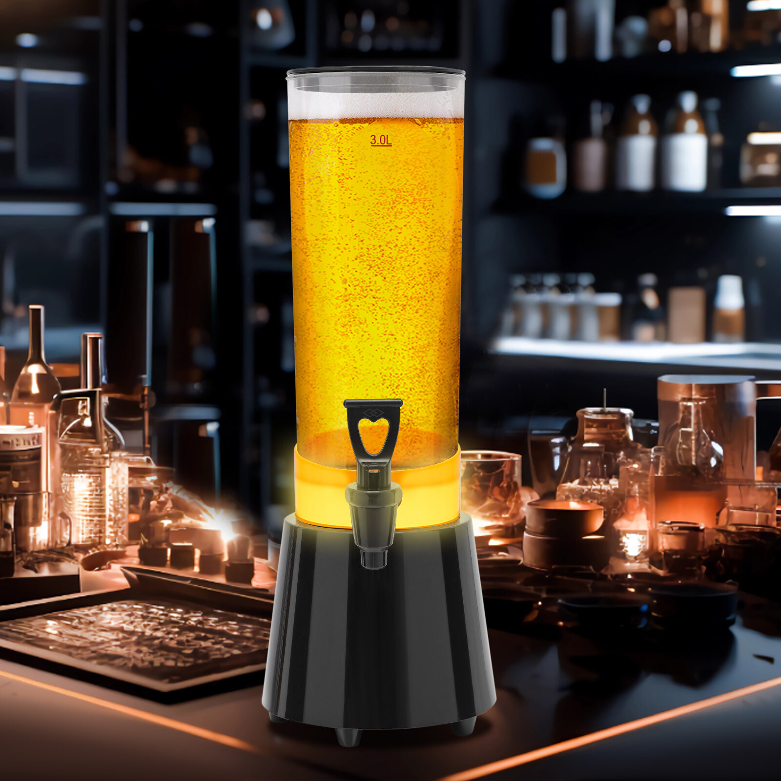 3L Plastic Beverage Dispenser&Water Juice Drink Dispenser Modern Free-standing