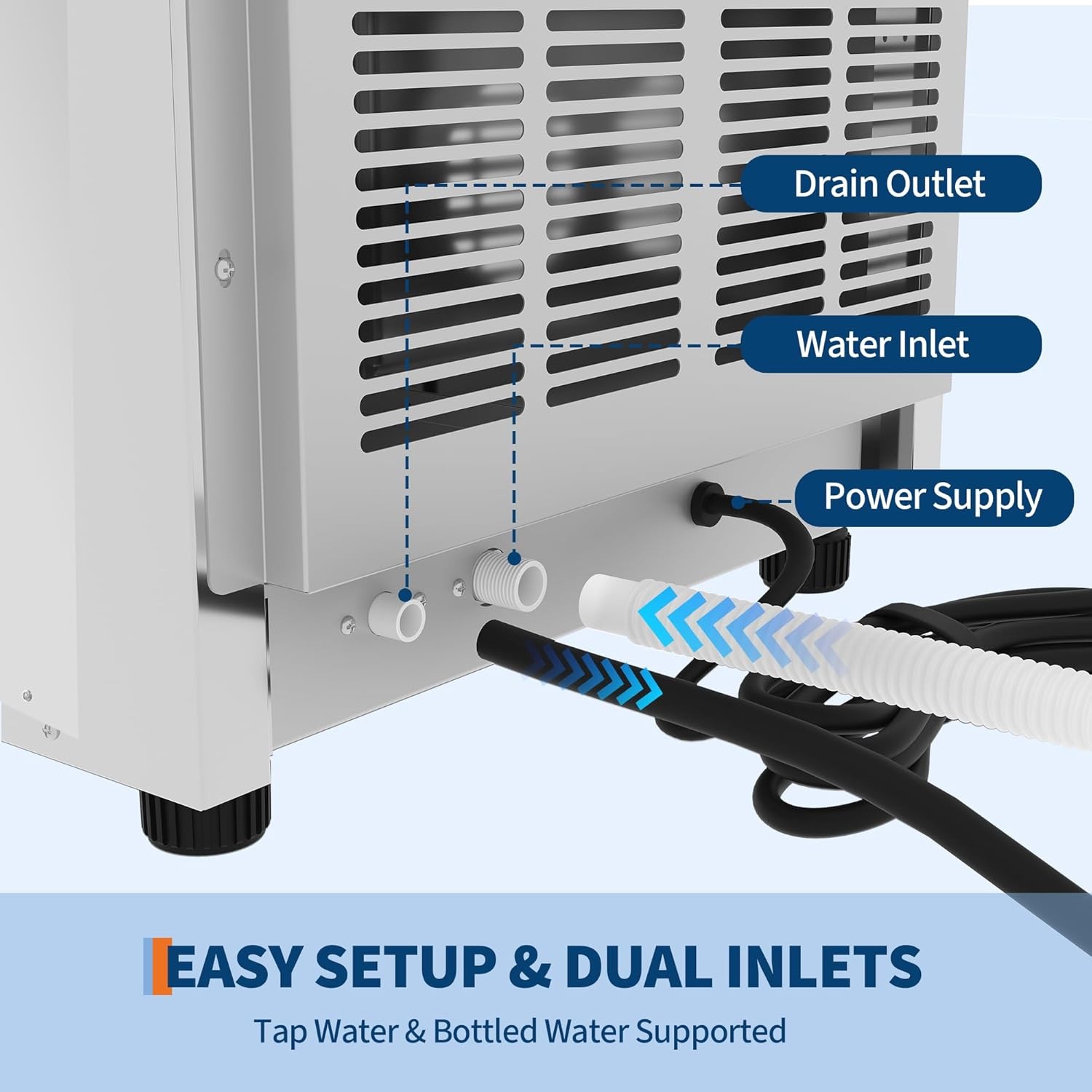 Commercial Ice Maker 130 lbs/24h Ice Cube Machine 36 lbs Storage Restaurant ETL