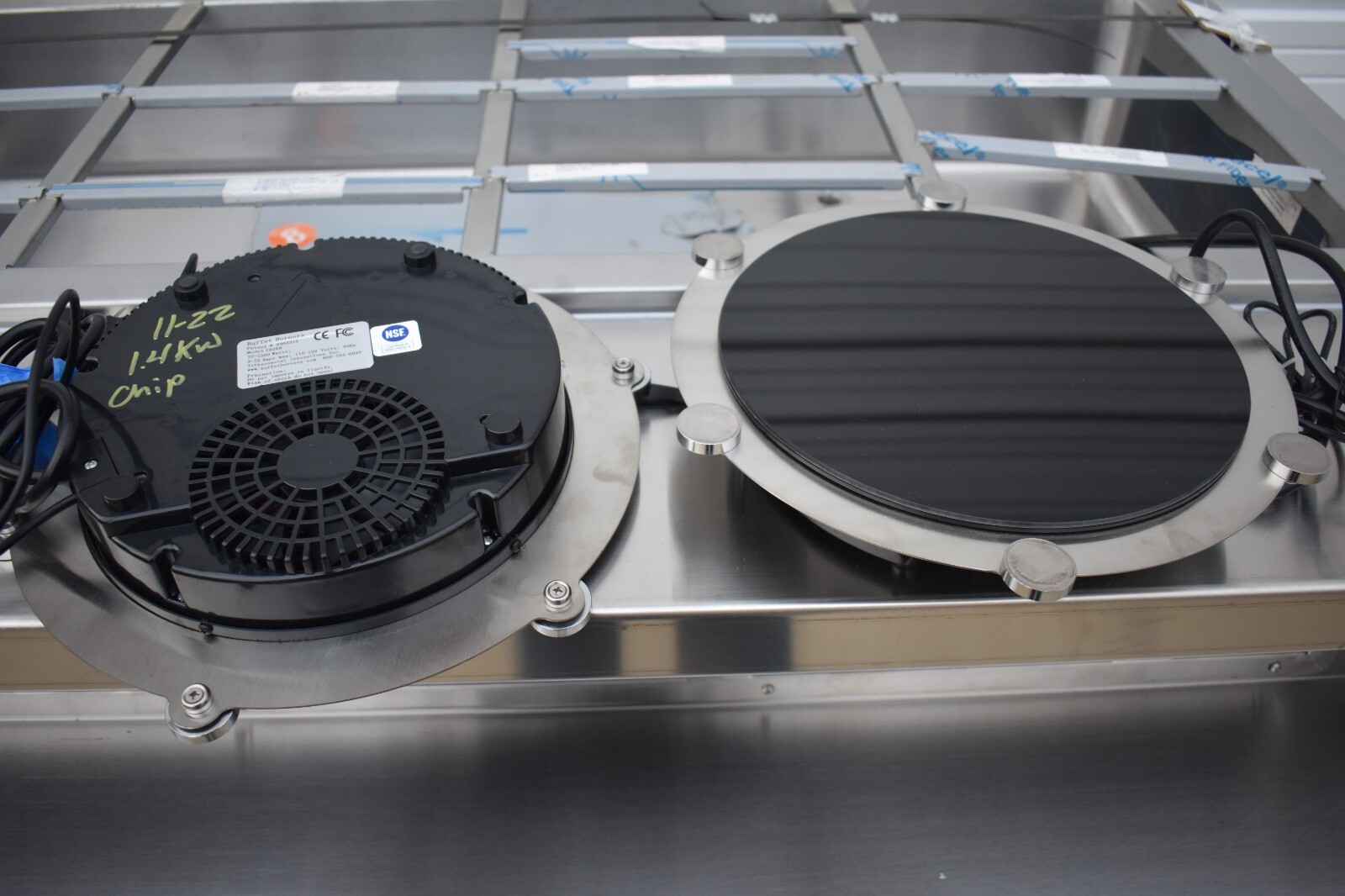 NEW CUSTOM INDUCTION HEATED FOUR COMPARTMENT HOT FOOD WELL / STEAM TABLE