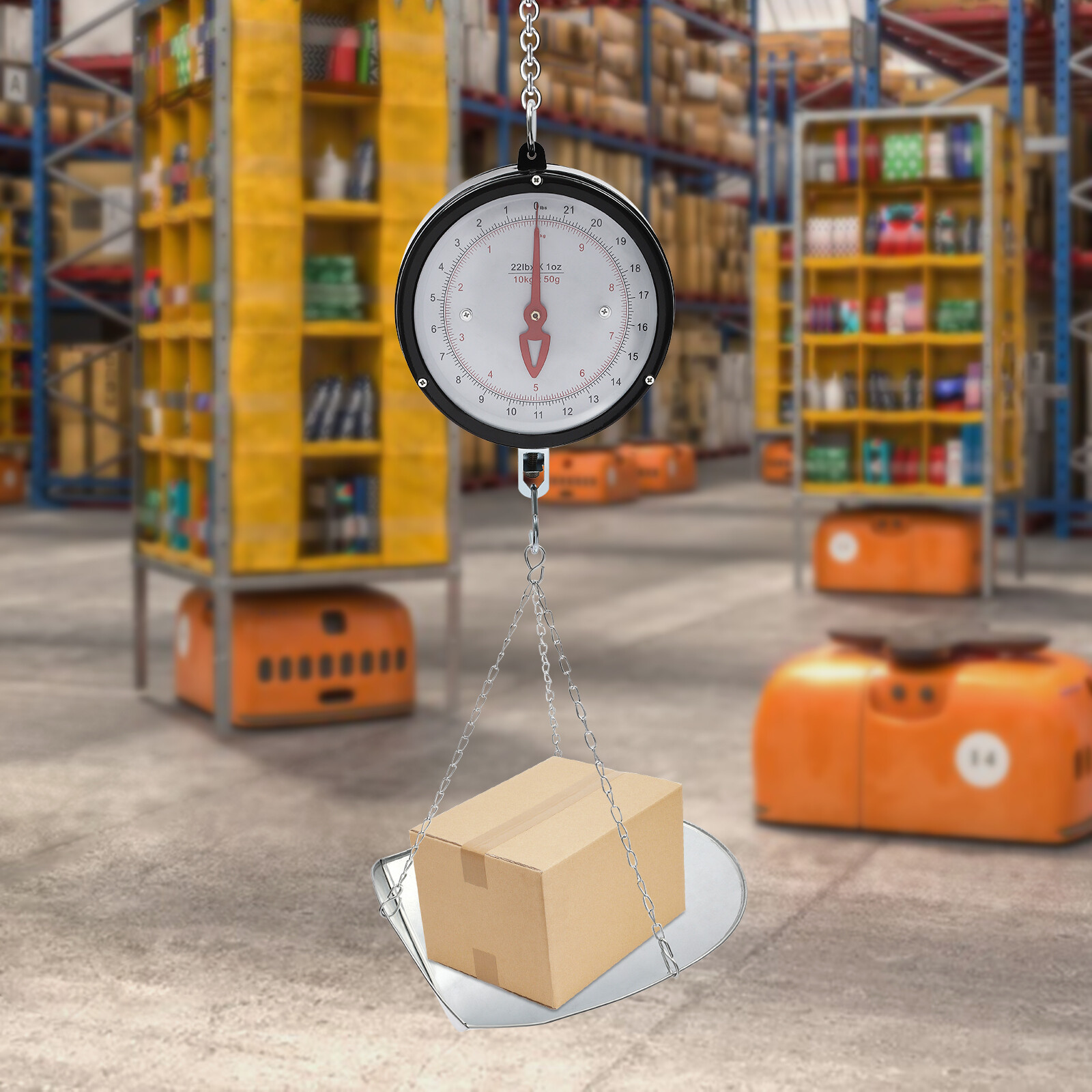 Double-sided Dial Hanging Scale Circular Supermarkets Hanging Scale 10kg/22lbs