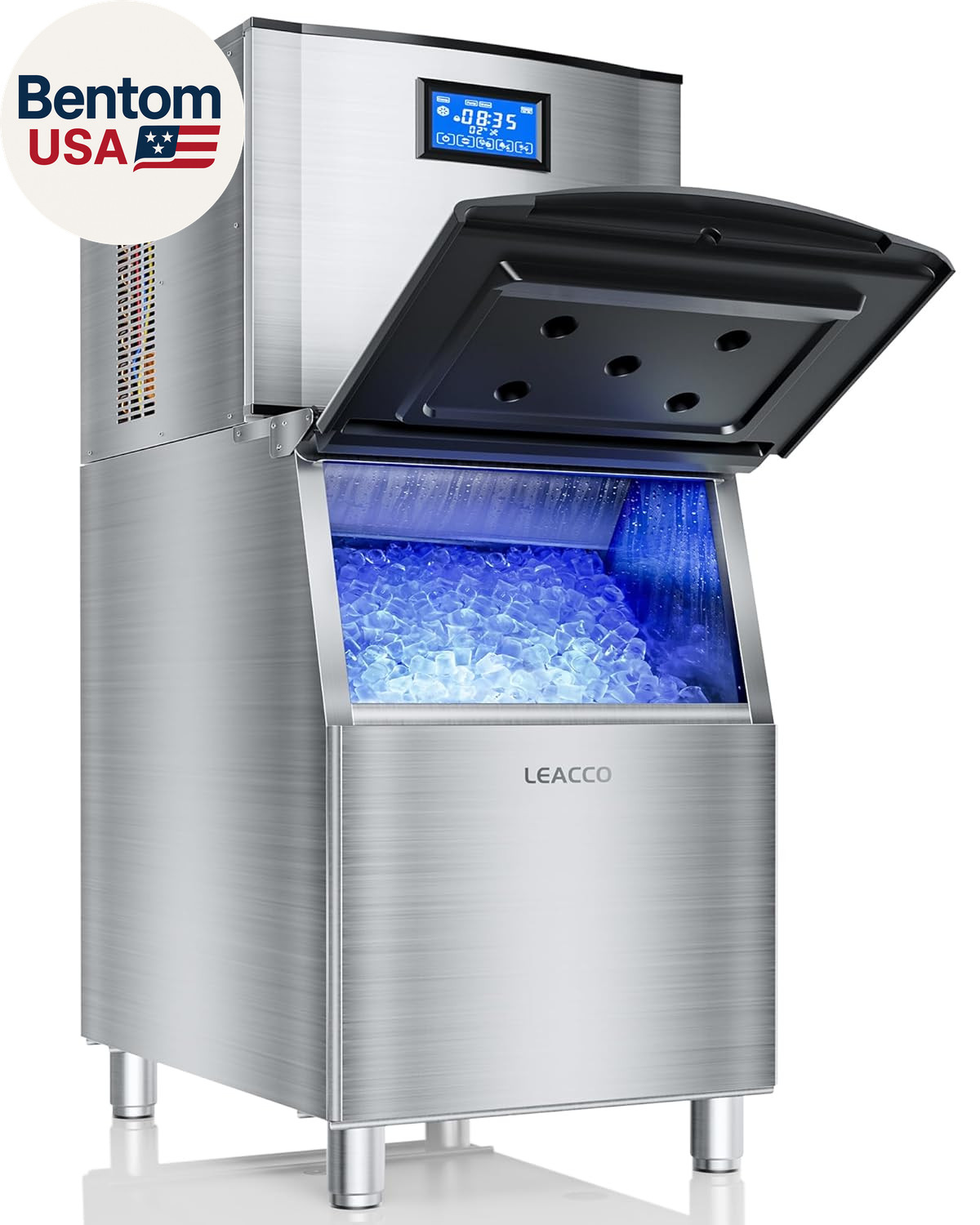 Commercial Ice Maker Machine 680LBS/24H, 1200W Industrial Ice Machine with 560LB