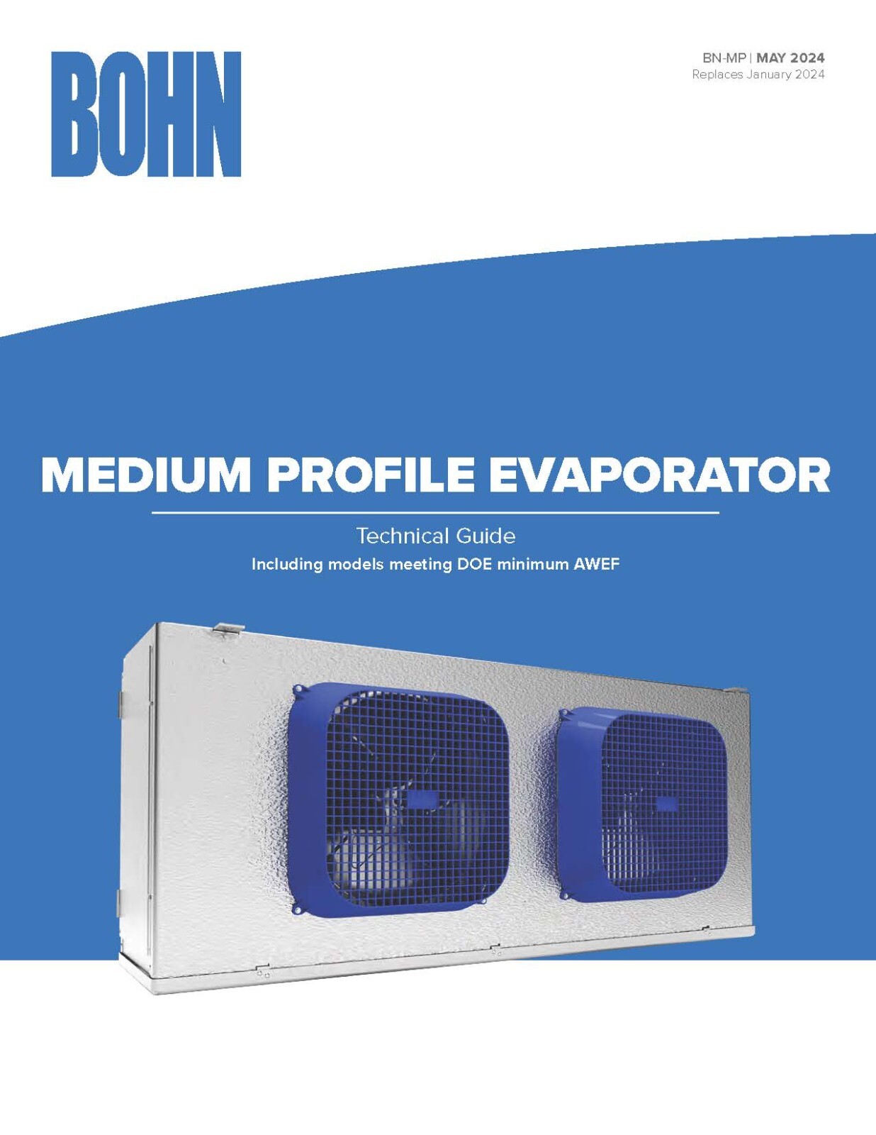 NEW Bohn BEM0420CS4E Walk-In 42,000 BTU Freezer/Cooler Medium Profile Evaporator