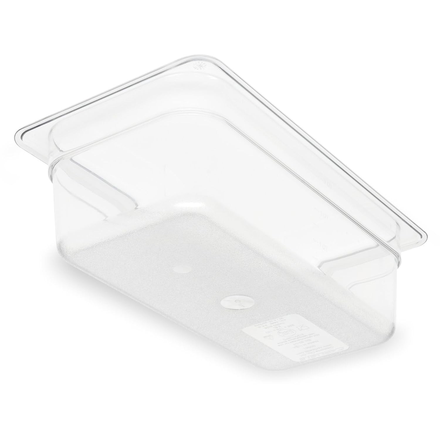 Plastic Food Pan 1/3 Size 4 Inches Deep Clear