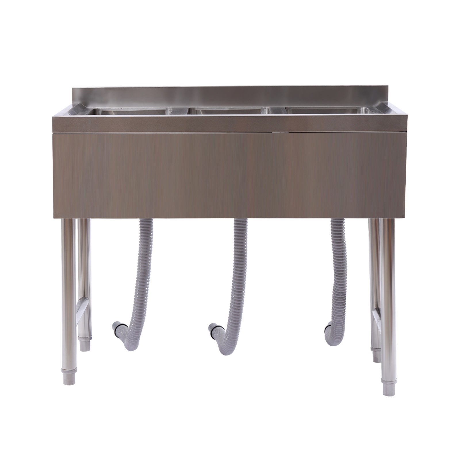 Three 3 Compartment Stainless Steel Commercial Kitchen Restaurant Bar Sink