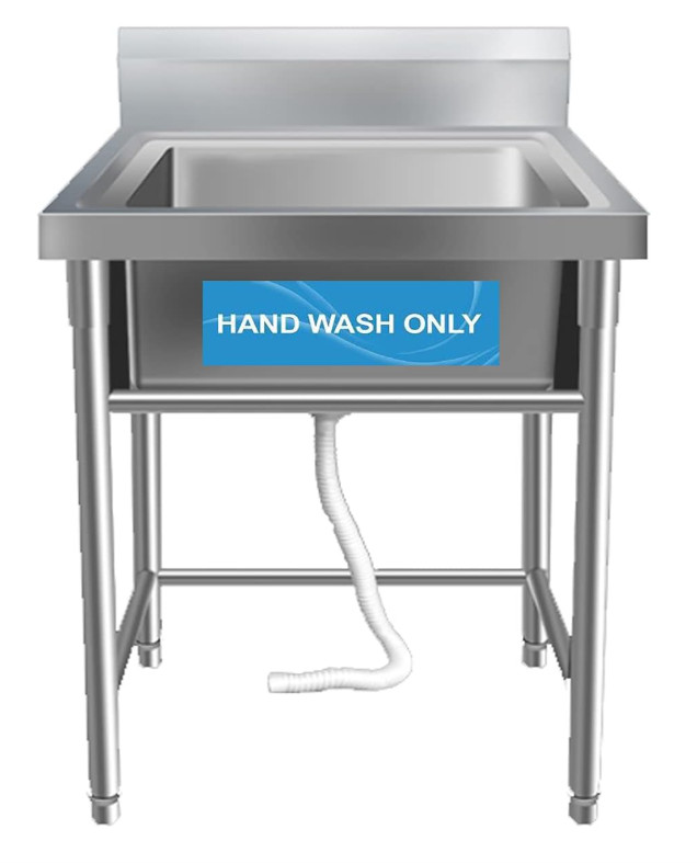 4 Pack Wash Rinse Sanitize Sink Labels, Waterproof Sticker Signs Perfect for 3 C