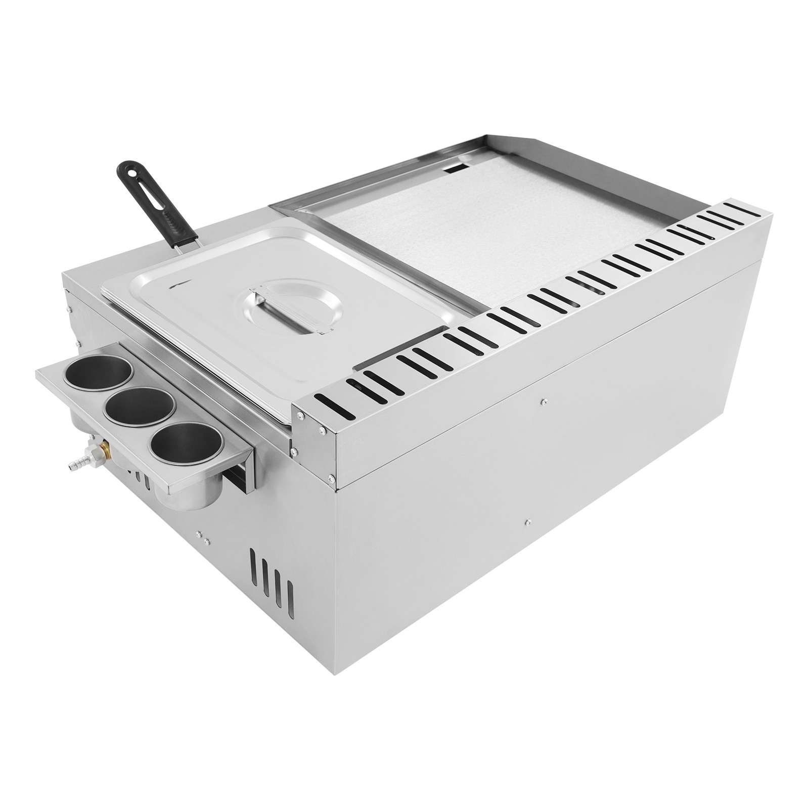 Commercial Deep Fryer 6L Countertop Gas Fryer Restaurant with Grill Griddle