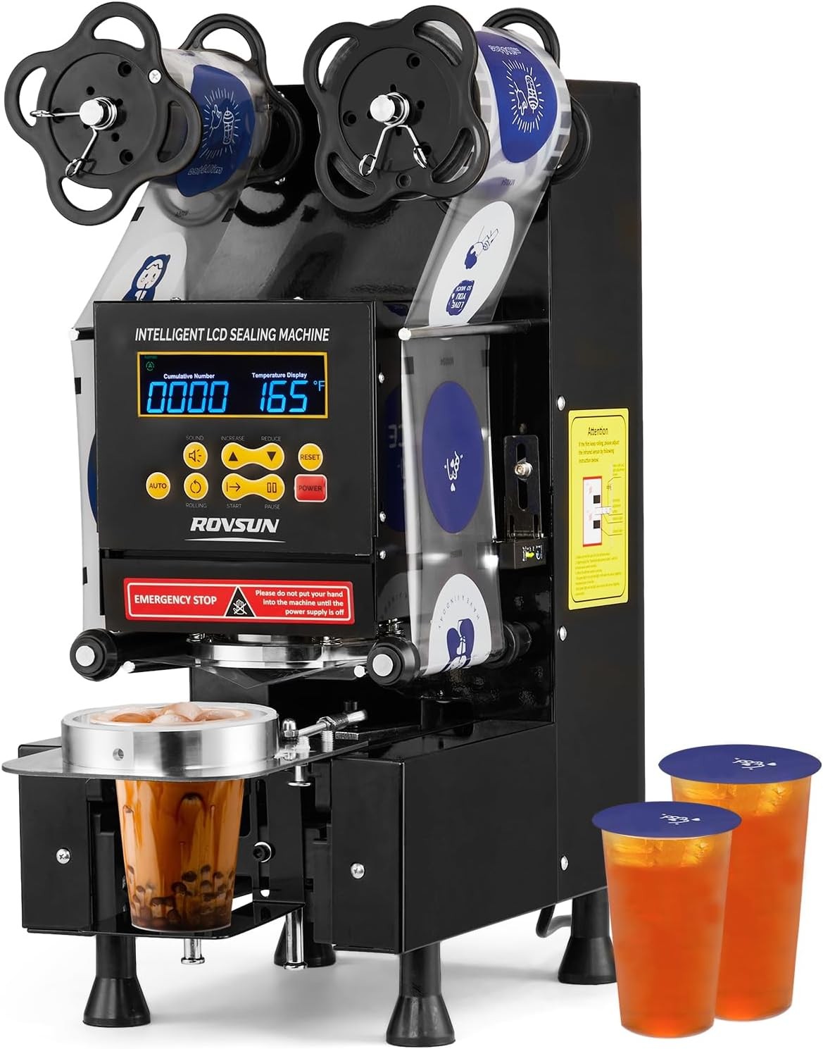 Automatic Cup Sealer Sealing Machine 550-650 Cup/hr Boba Coffee Bubble Tea