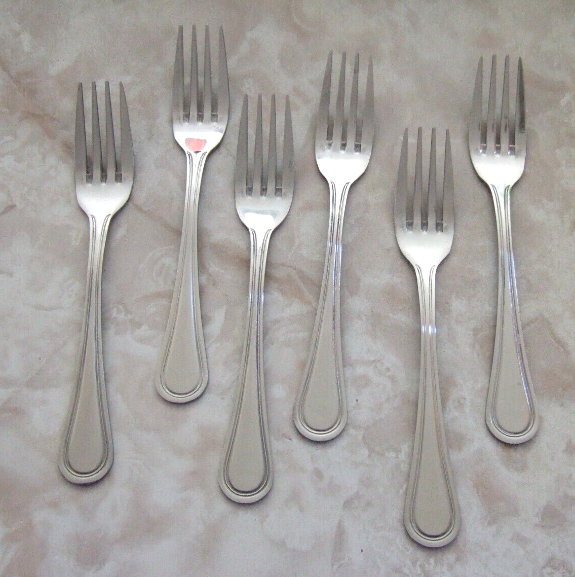 SET OF 6 DINNER FORKS THUNDER GROUP SLGD007 Legend Stainless Flatware 7.5″ L