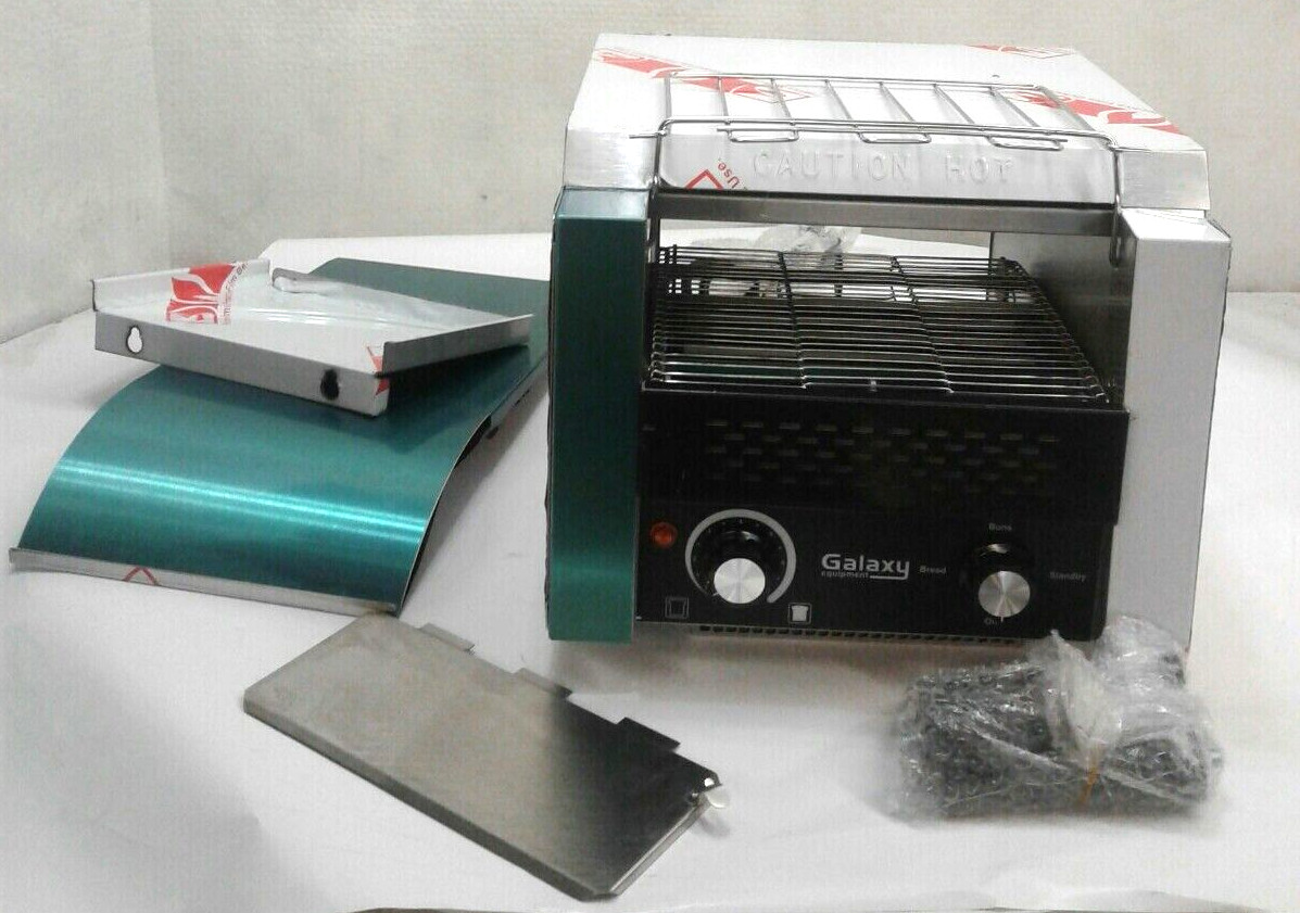 Galaxy 177GCT10 Conveyor Toaster 120V 1750W Adjustable Speed 10″ Wide 3″ Opening
