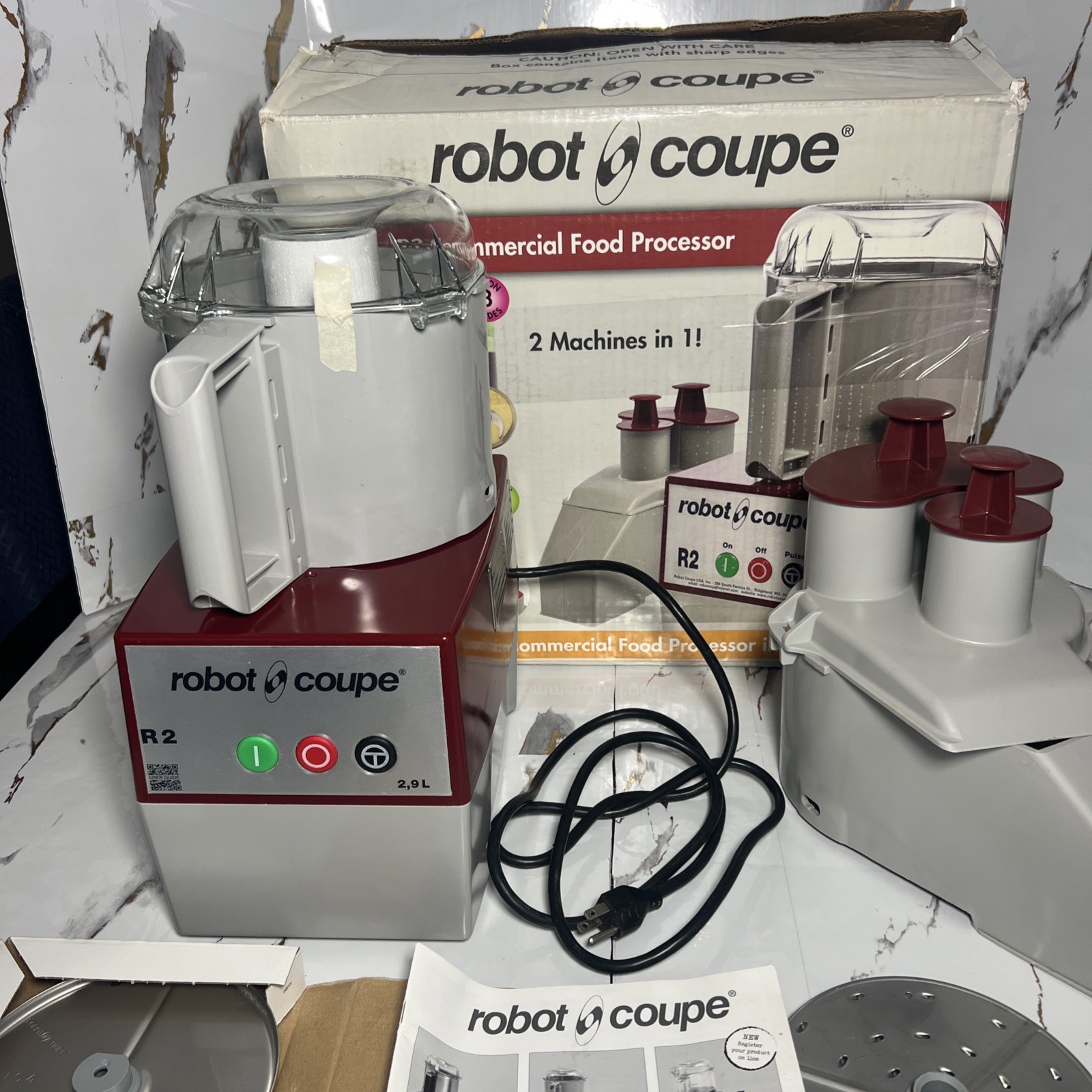 Robot Coupe R2 N Food Processor with Continuous Feed And Discs / Combination