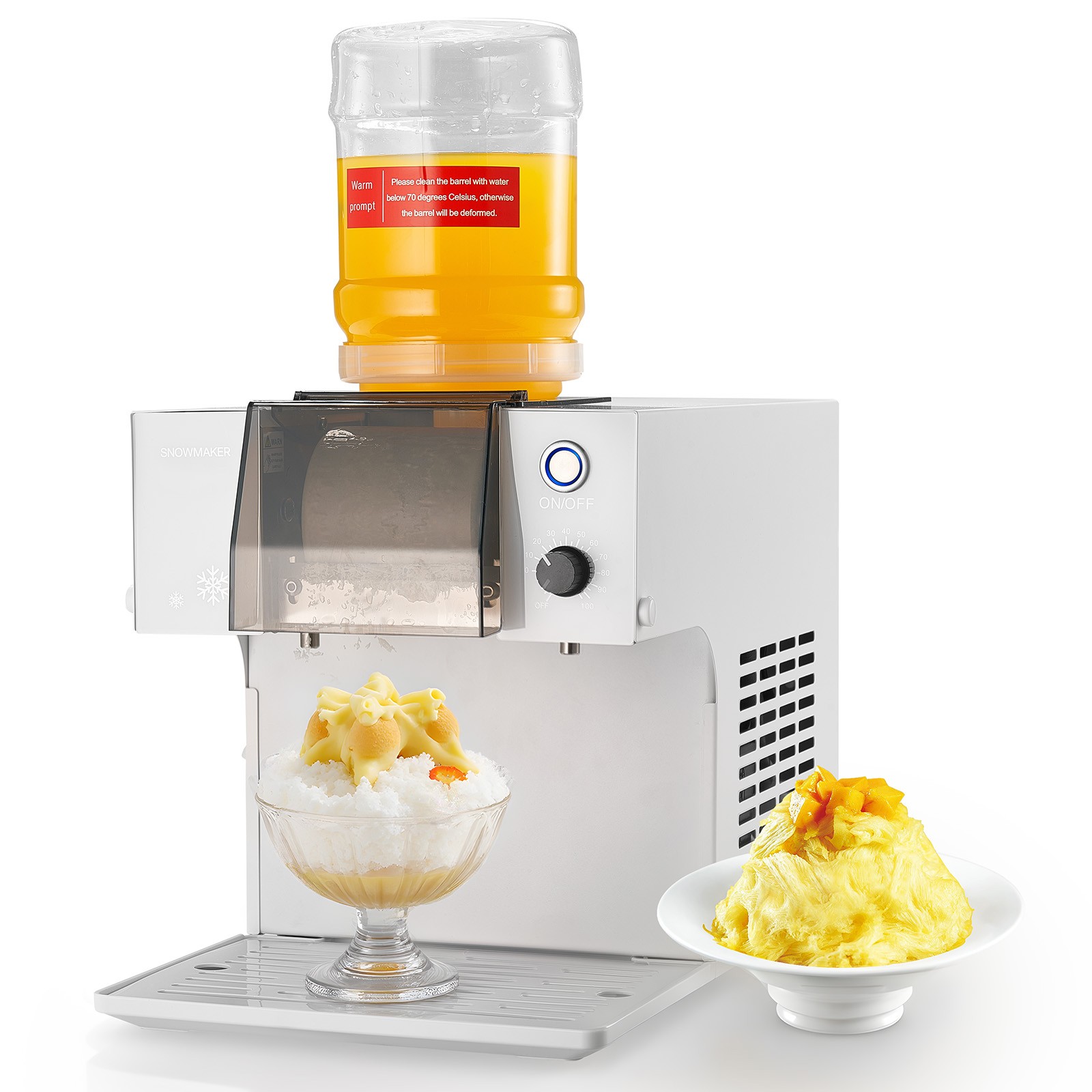 Uimoso Snowflake Ice Maker 132LBS/24H Ice Shaving Machine for Home Use