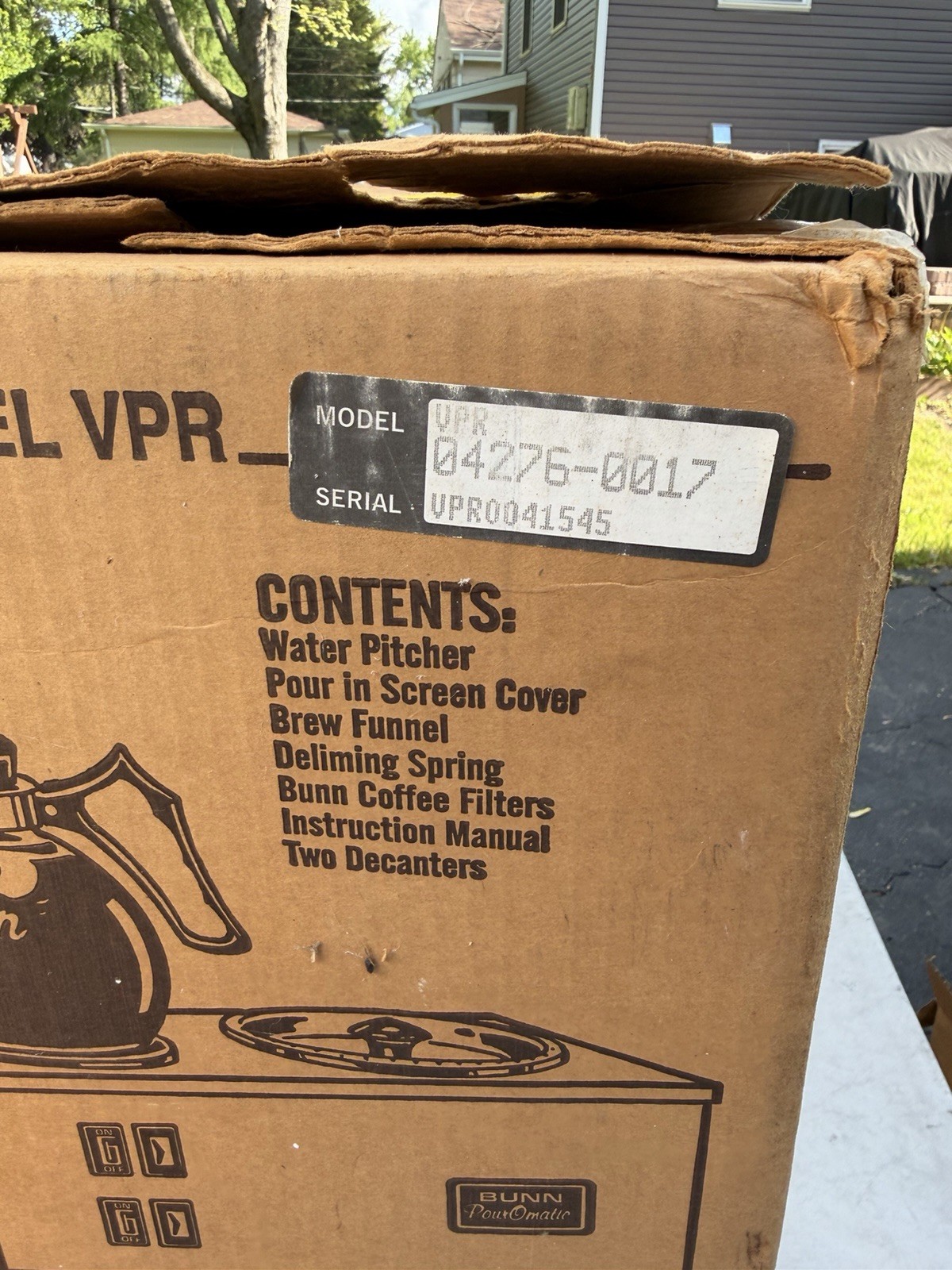 New Vintage Bunn Pour-Omatic VPR Commercial Coffee Brewer w/ Original Box NOS