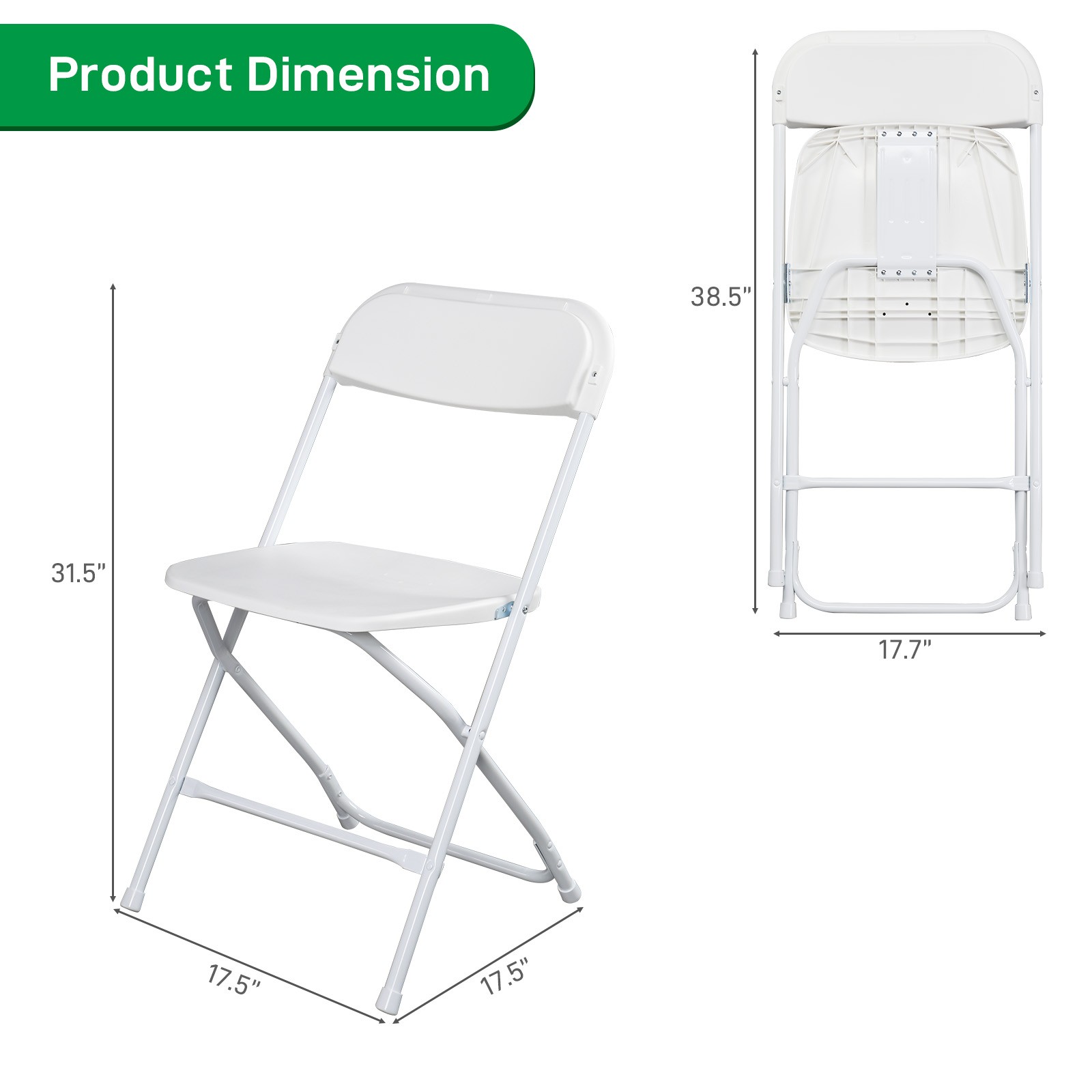 (4-10 PCS) Plastic Folding Stackable Chairs Seat Office Outdoor Wedding Party