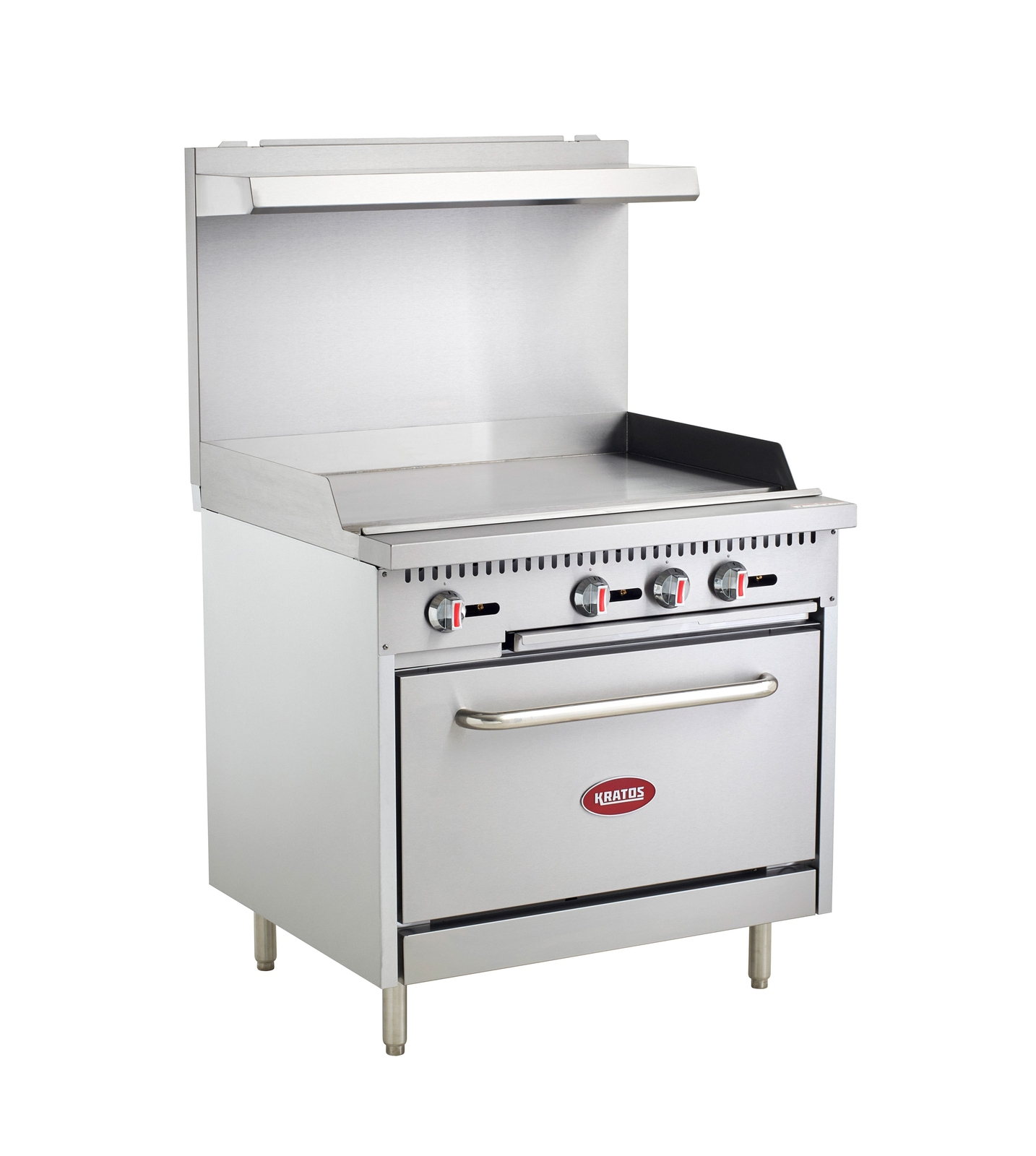 Kratos Wide Commercial Range, 36″ Wide with 36″ Griddle and 1 Standard Oven,