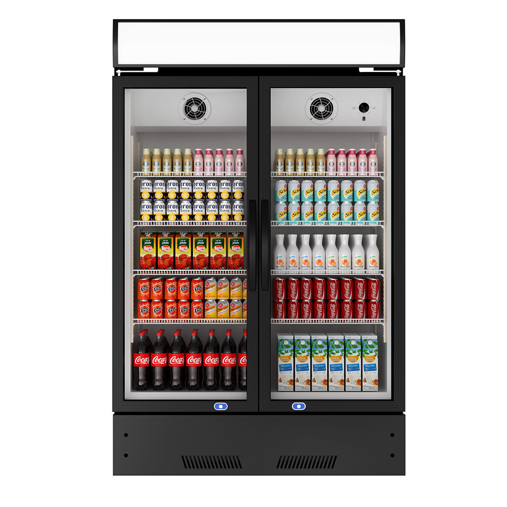 Merchandiser Refrigerator Glass Door Cooler Commercial Display Beverage 18Cu. Ft