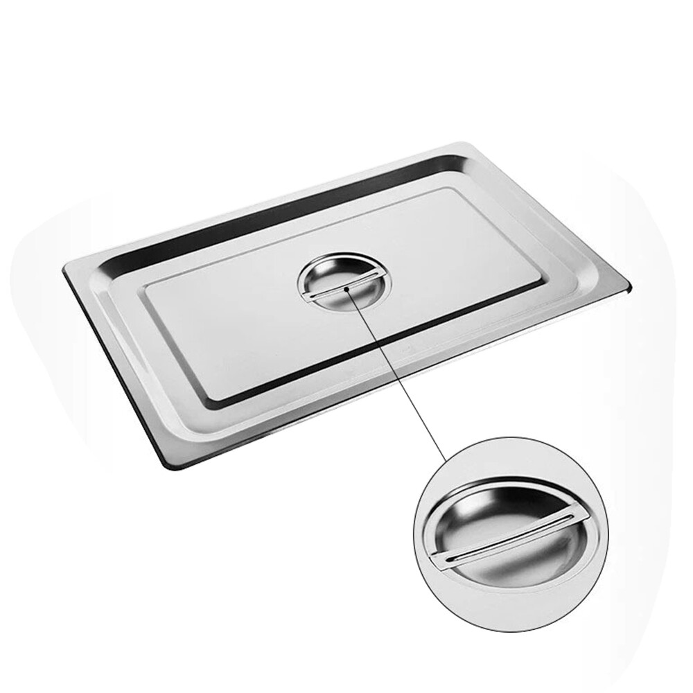 4-Pack Hotel Pans Commercial Steam Table Pan w/ Lid Stainless Steel Food Pan USA