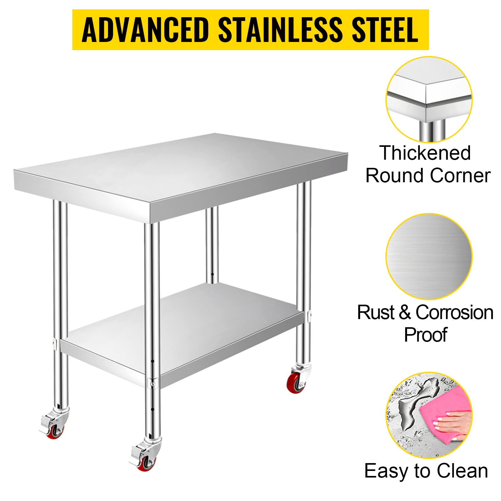 11 Style Stainless Steel Work Prep Table Station Commercial Kitchen Restaurant