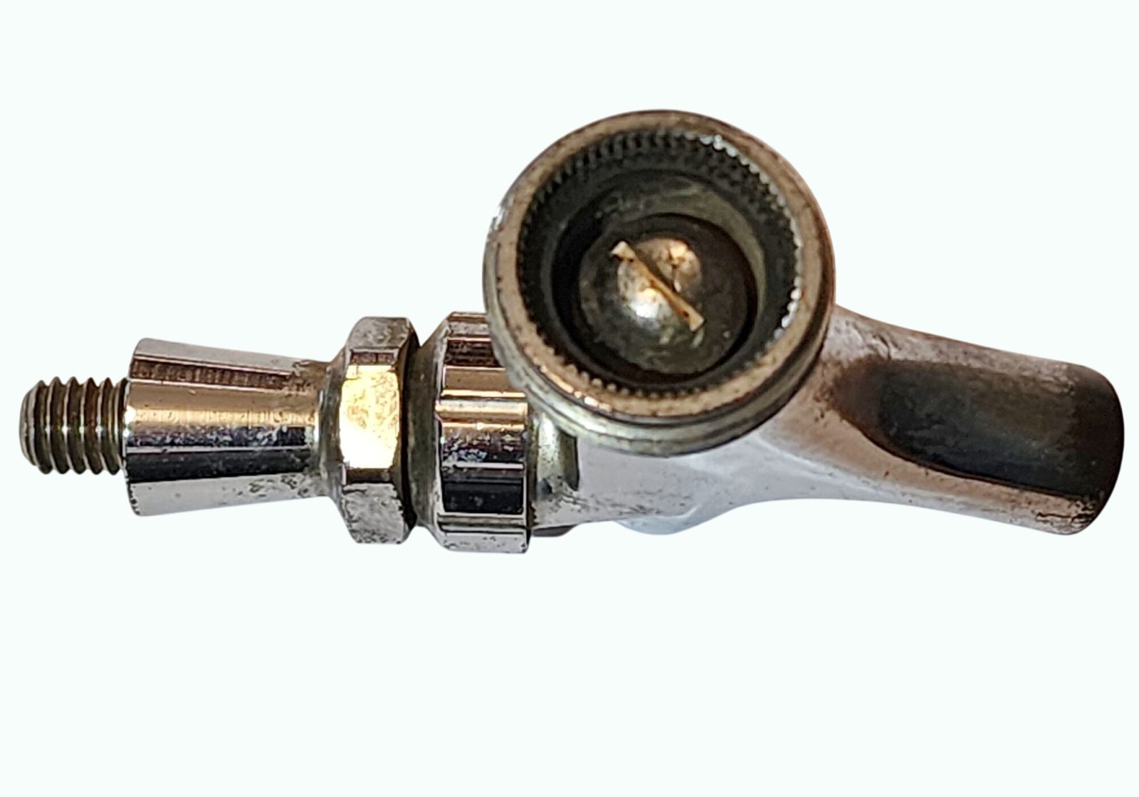 Vintage Chrome Plated Brass Beer Soda Faucet 2.5″ Tall 4″ Wide