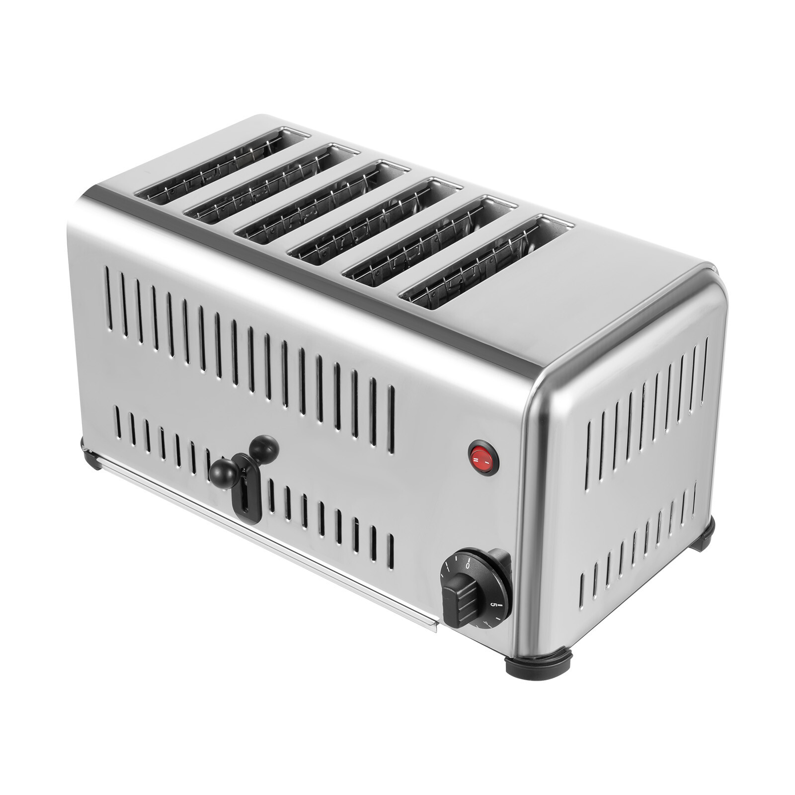 6-Slice Toaster Silver Pop-Up Electric Toaster Stainless Steel 6 Slots Toaster~