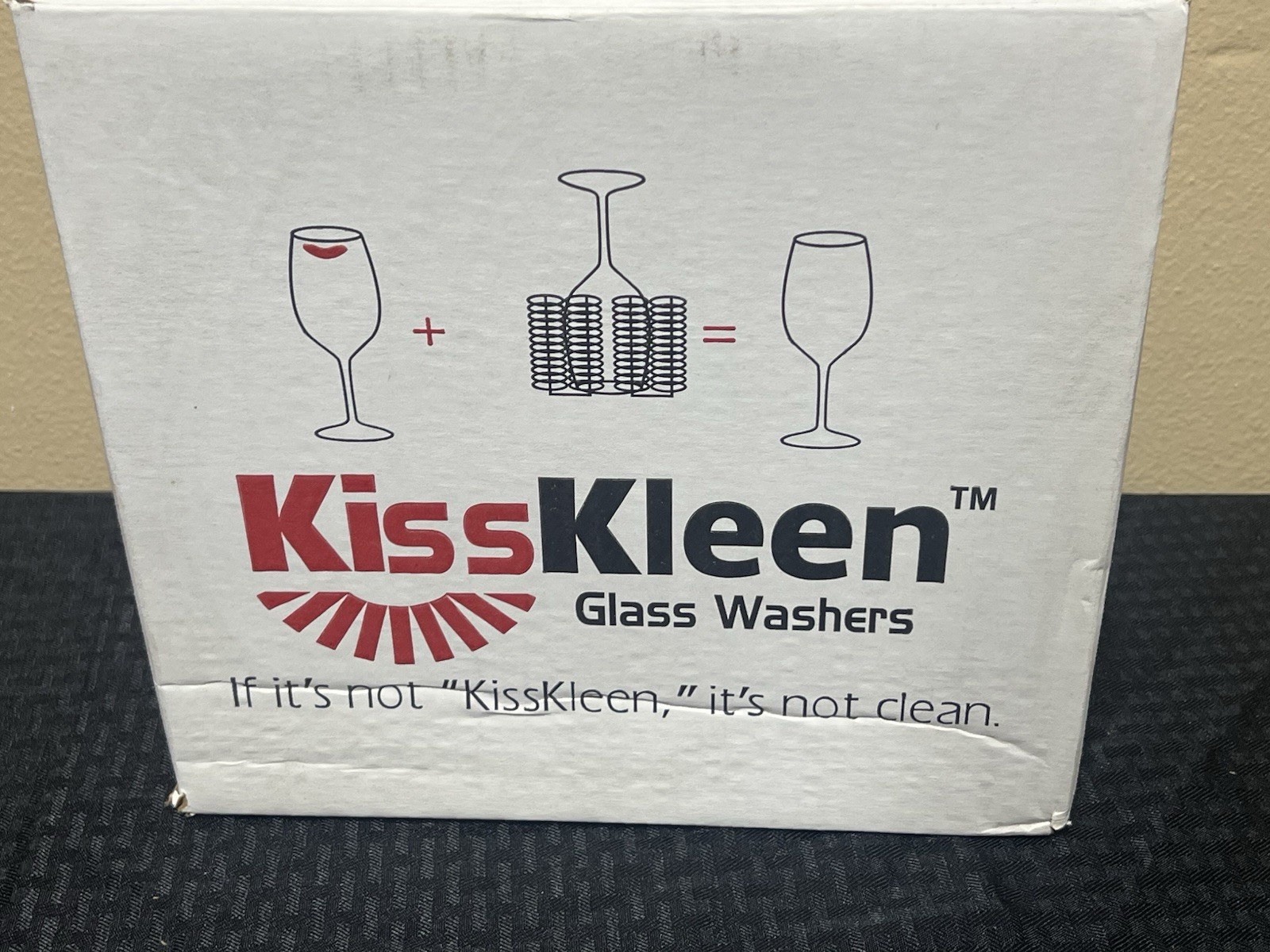 KissKleen KGW-0813 Manual Glass Washer with 2 Brushes *NIB*