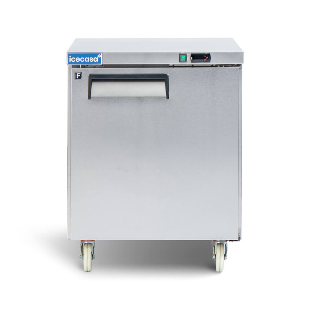 1 Door Undercounter Freezer, ICECASA 27″ Commercial Lowboy Worktop Freezer