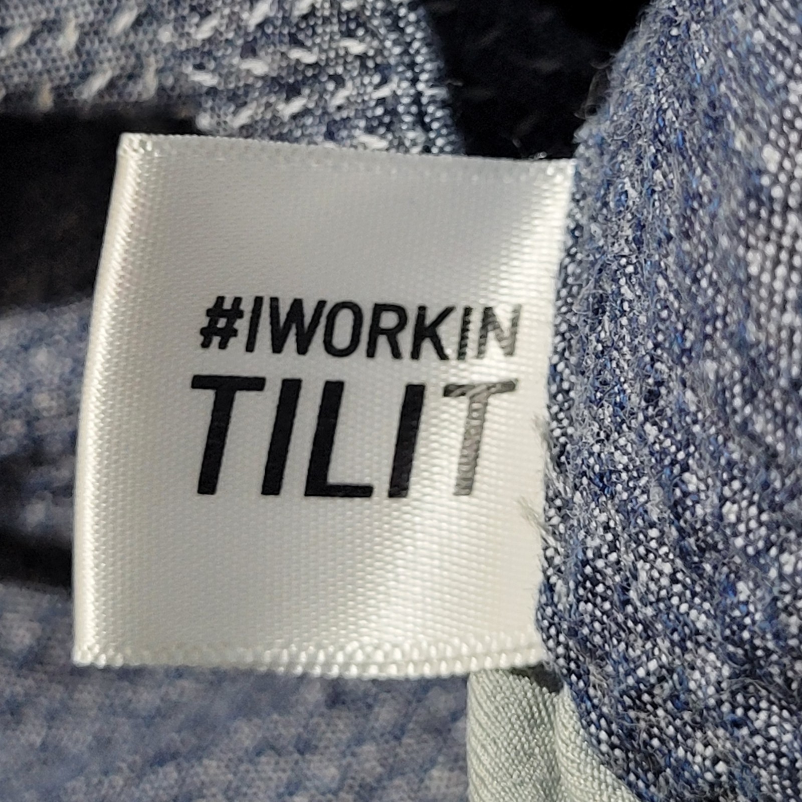 TILIT NYC Sashiko Stitch Blue Chef’s Coat Size 2XL Breathable Hidden Snap Front